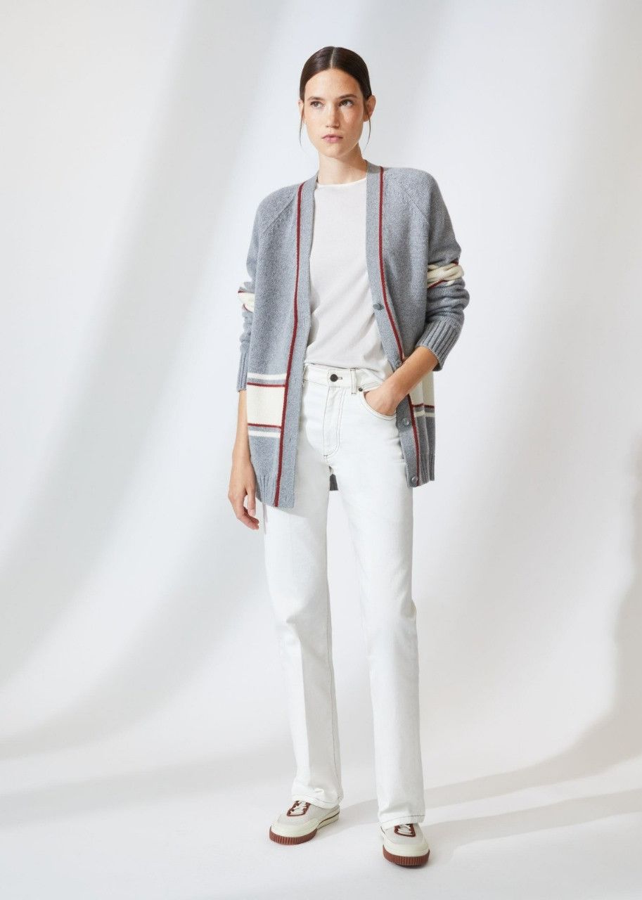 Loro Piana o1srvl11e0524 Cardigan in Grey Size XL / US 12-14 / IT 48-50 - 3 Thumbnail