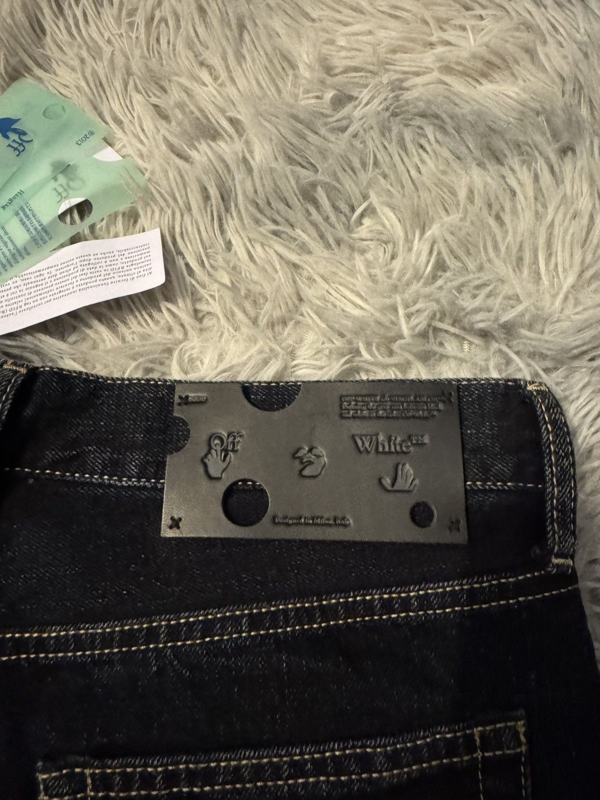 Off-White dark indigo printed jeans Size US 29 - 7 Thumbnail