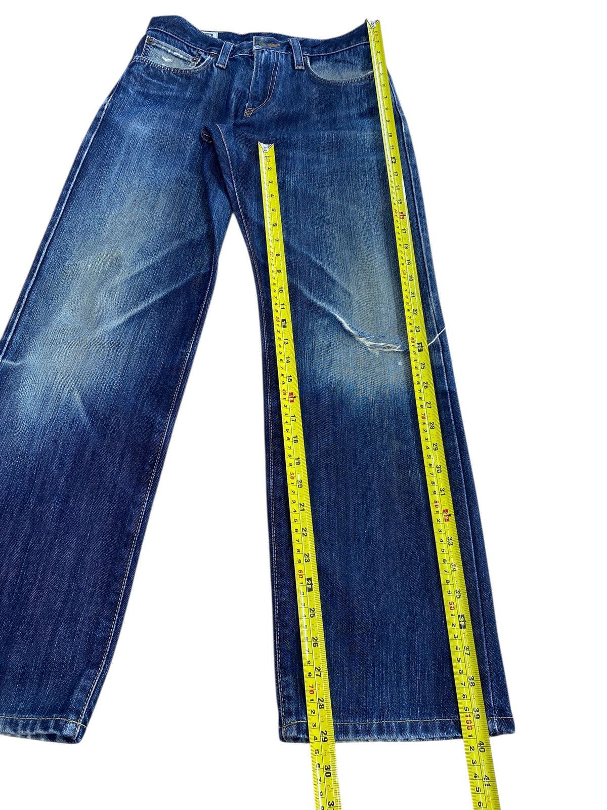 Edwin Edwin 404 Faded Wash Ripped Style Boot Cut Jeans Size US 29 - 6 Thumbnail
