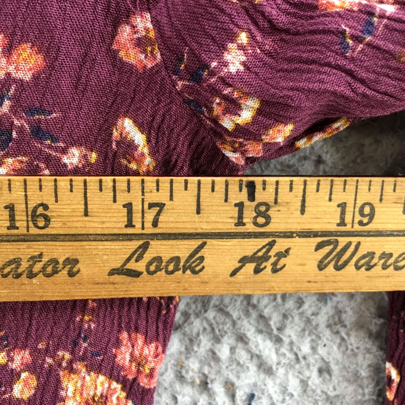 Vintage Knox Rose Tops Womens XS Maroon Floral Front-Tie Longsleeve Boho Blouse Casual Shirt Womens XS Maroon Floral Front-Tie Long Sleeve Blouse Knit Blouse Size XS / US 0-2 / IT 36-38 - 5 Thumbnail