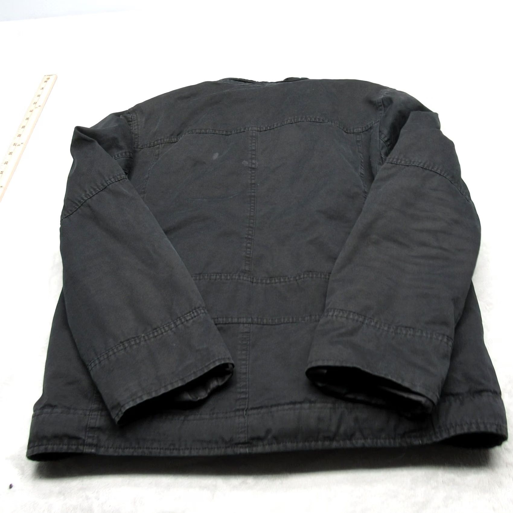 Levi's Levi's Jacket Mens M Black Sherpa Lined Full Zip Pockets Military Jacket Canvas Cotton Vintage? No Size US M / EU 48-50 / 2 - 3 Thumbnail