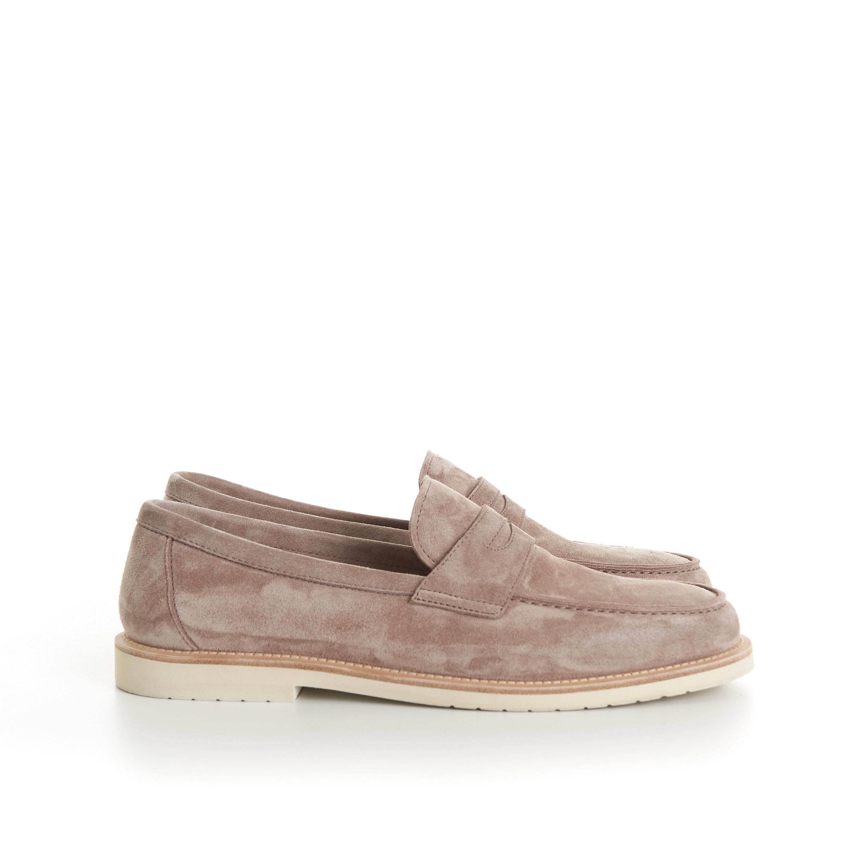 Brunello Cucinelli Reversed Calfskin Lightweight Penny Loafers Size US 7.5 / EU 40-41 - 8 Thumbnail