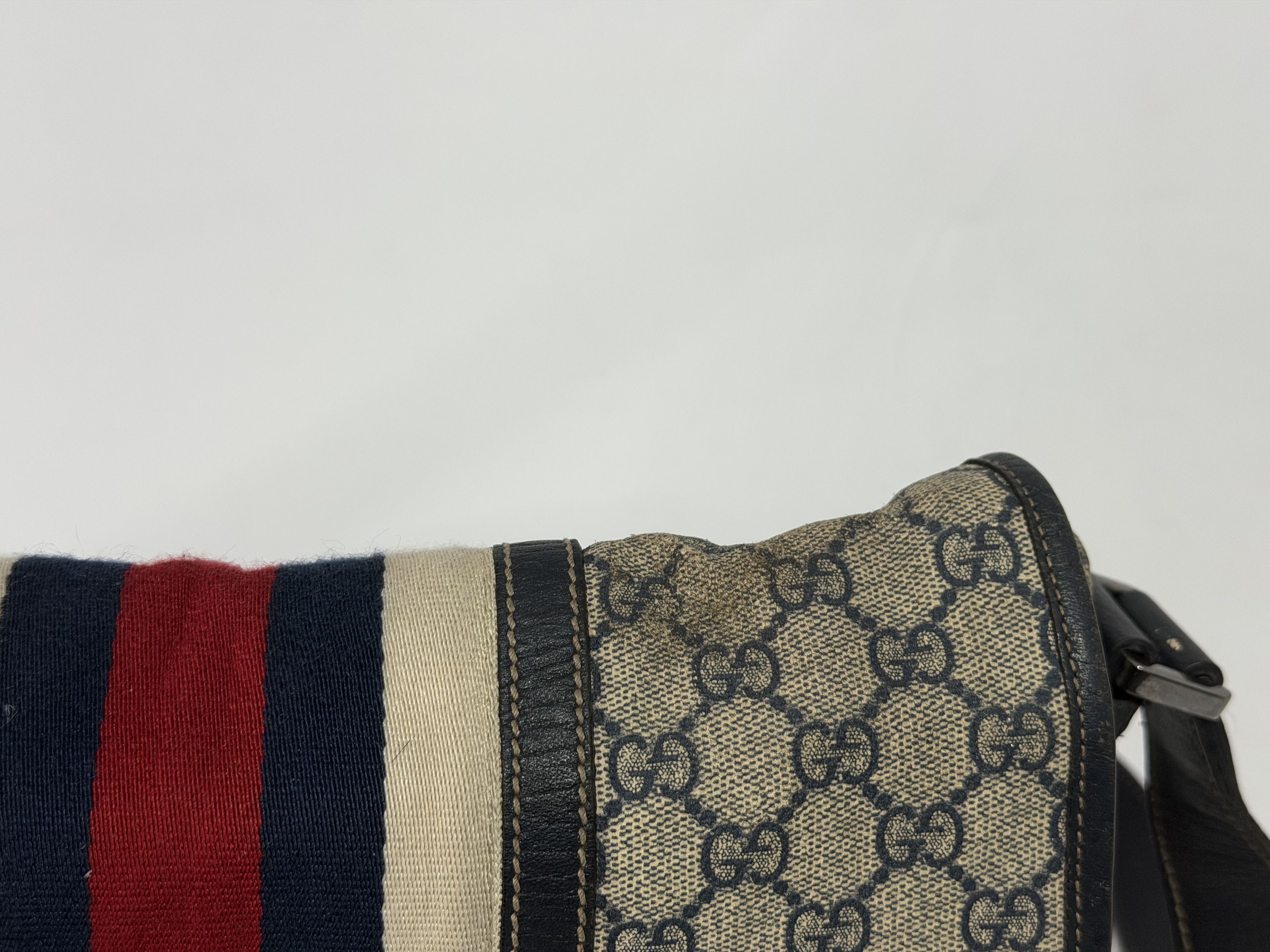 Gucci GUCCI Blue GG Coated Canvas Vintage Web Messenger Bag Size ONE SIZE - 4 Thumbnail