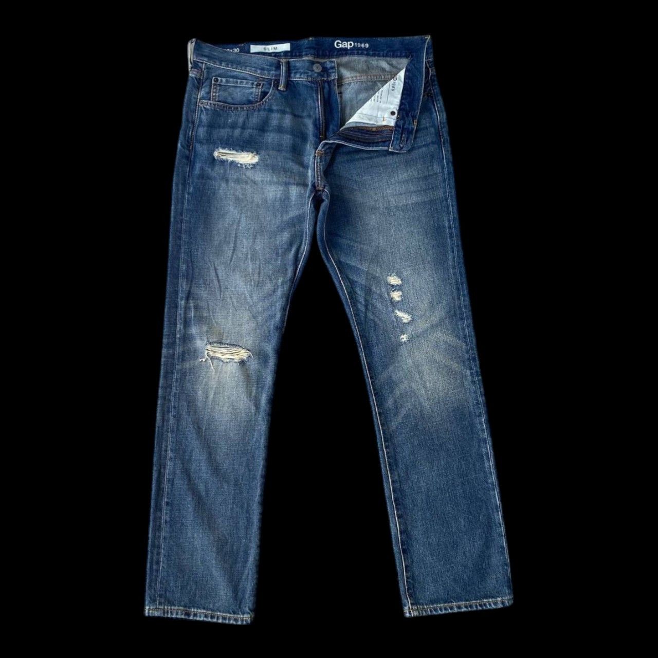 Gap VINTAGE Y2K GAP DISTRESSED GRUNGE DENIM Size US 33 - 6 Thumbnail