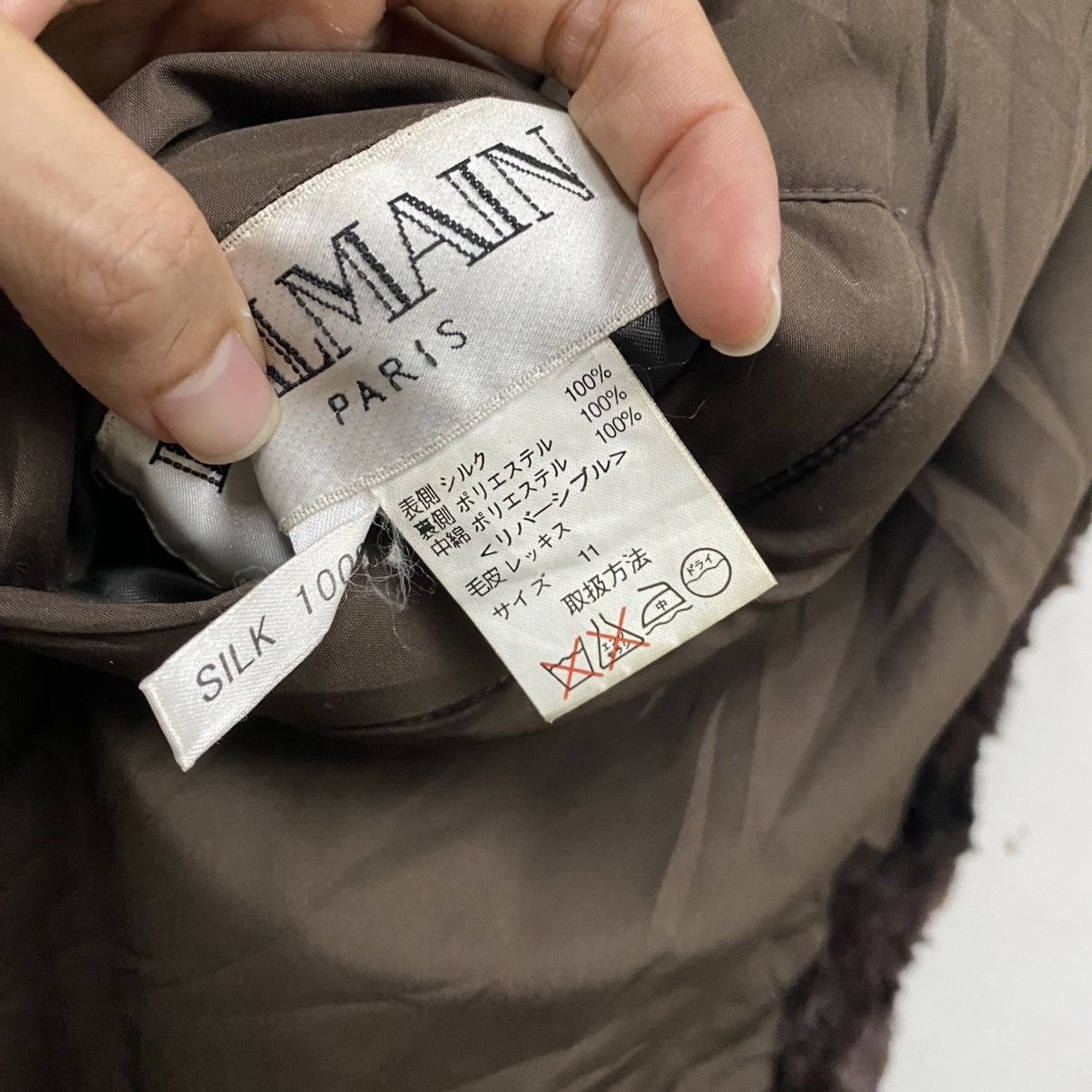 Balmain Balmain Paris brown reversible Faux Fur trimmed Coat Size US L / EU 52-54 / 3 - 15 Thumbnail