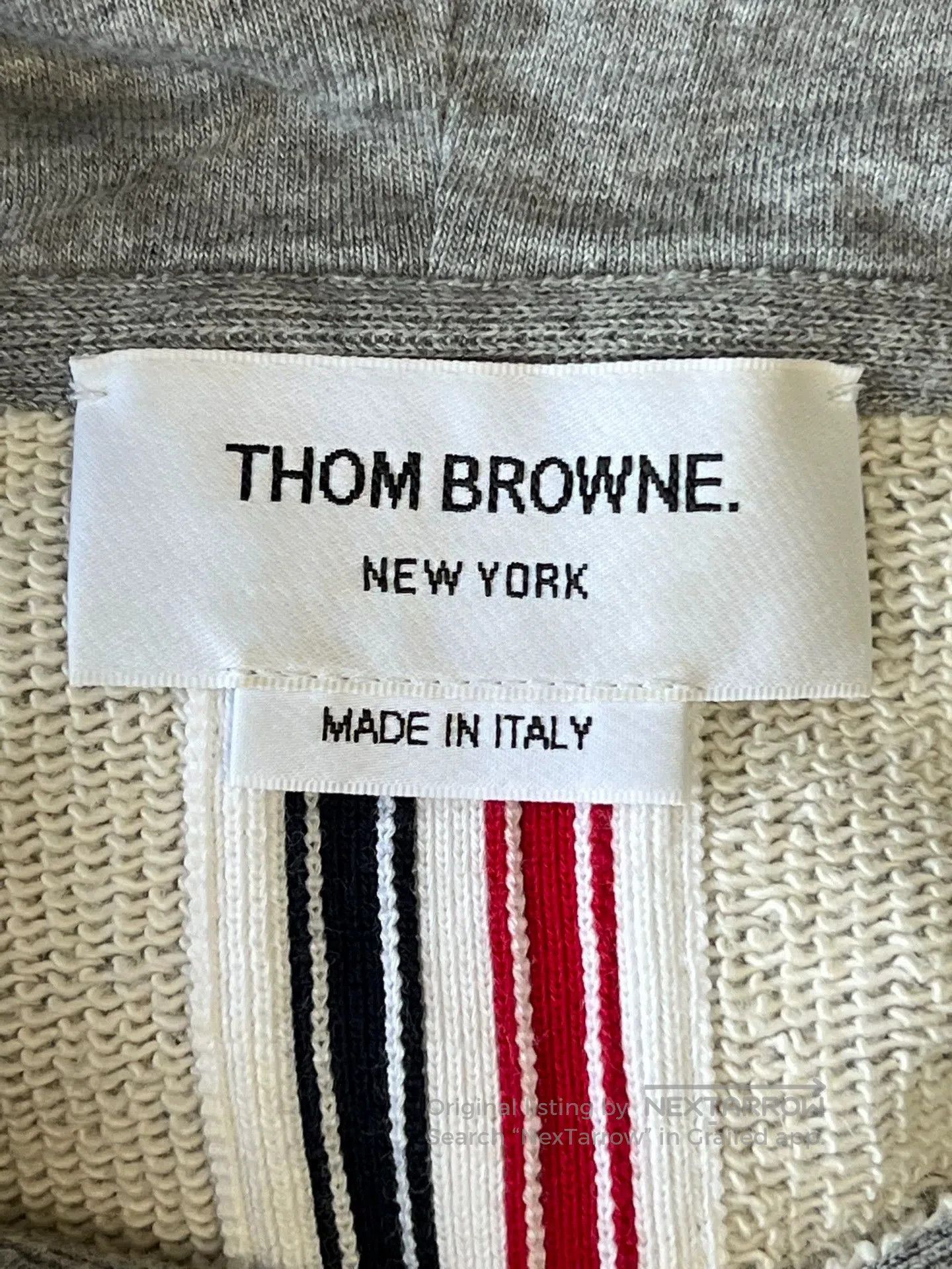 Thom Browne thom browne gray hoodie with stripes. Size US XXS / EU 40 - 5 Thumbnail