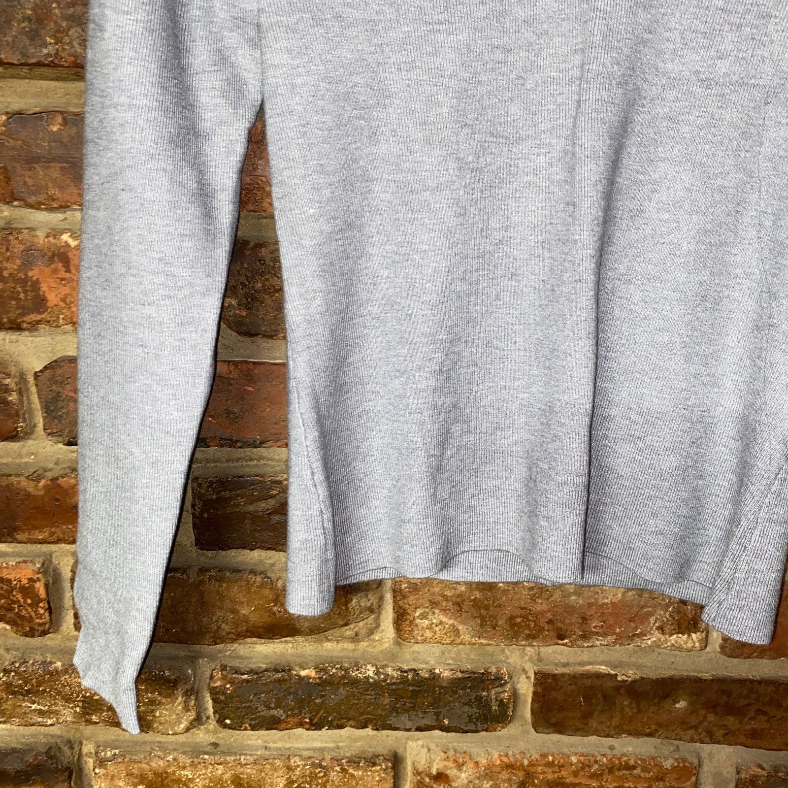 Other Olivaceous Gray Knit Pullover Choker V-Neck Sweater Medium Size M / US 6-8 / IT 42-44 - 3 Thumbnail