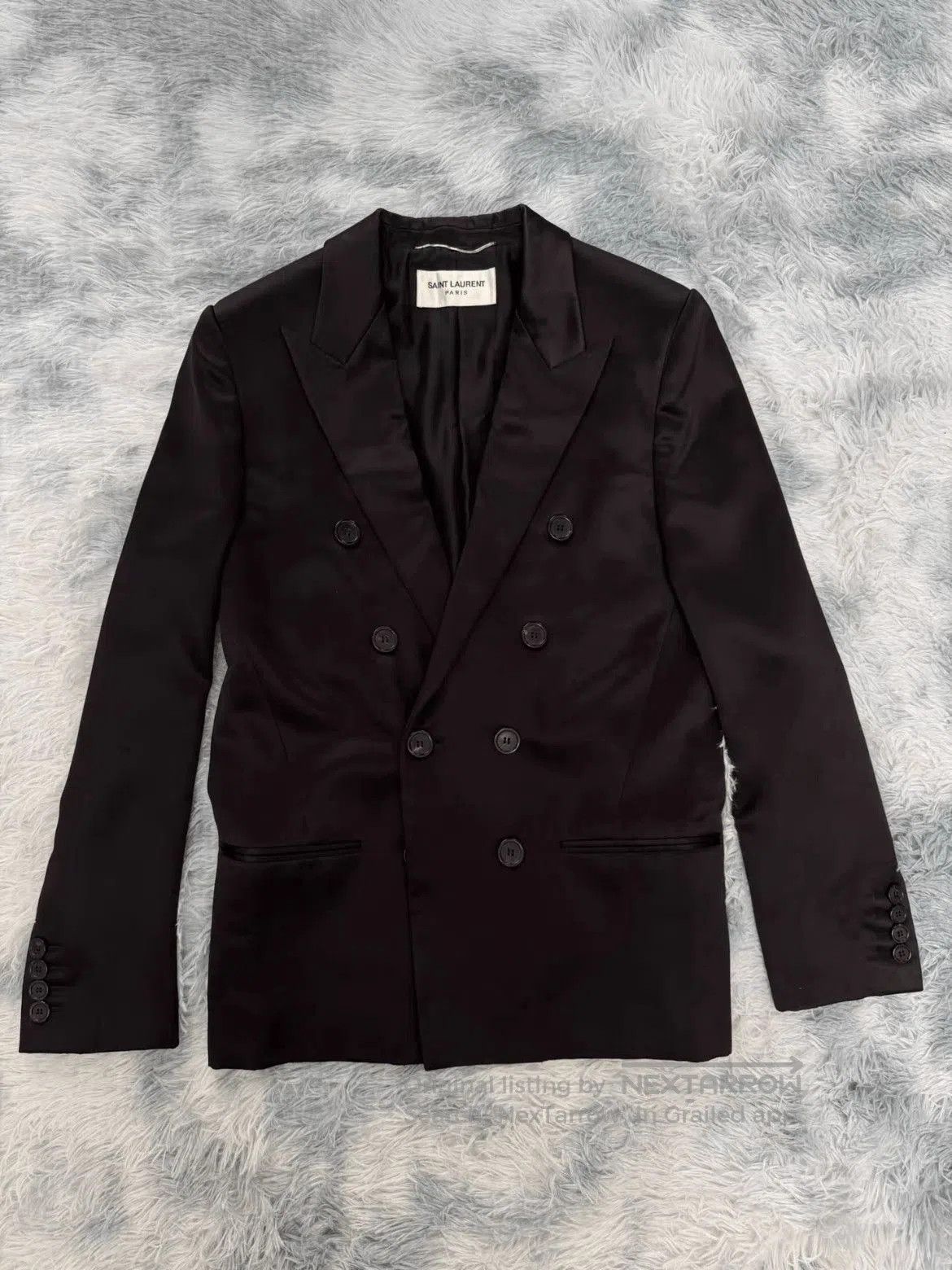 Saint Laurent Paris Sz 48 Saint Laurent Paris Silk Blazer Jacket. Size US M / EU 48-50 / 2 - 1 Thumbnail