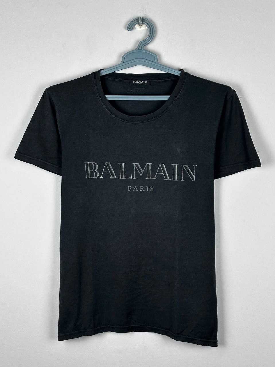 Balmain Balmain Black Classic Logo T-shirt Vintage Size US S / EU 44-46 / 1 - 1 Thumbnail