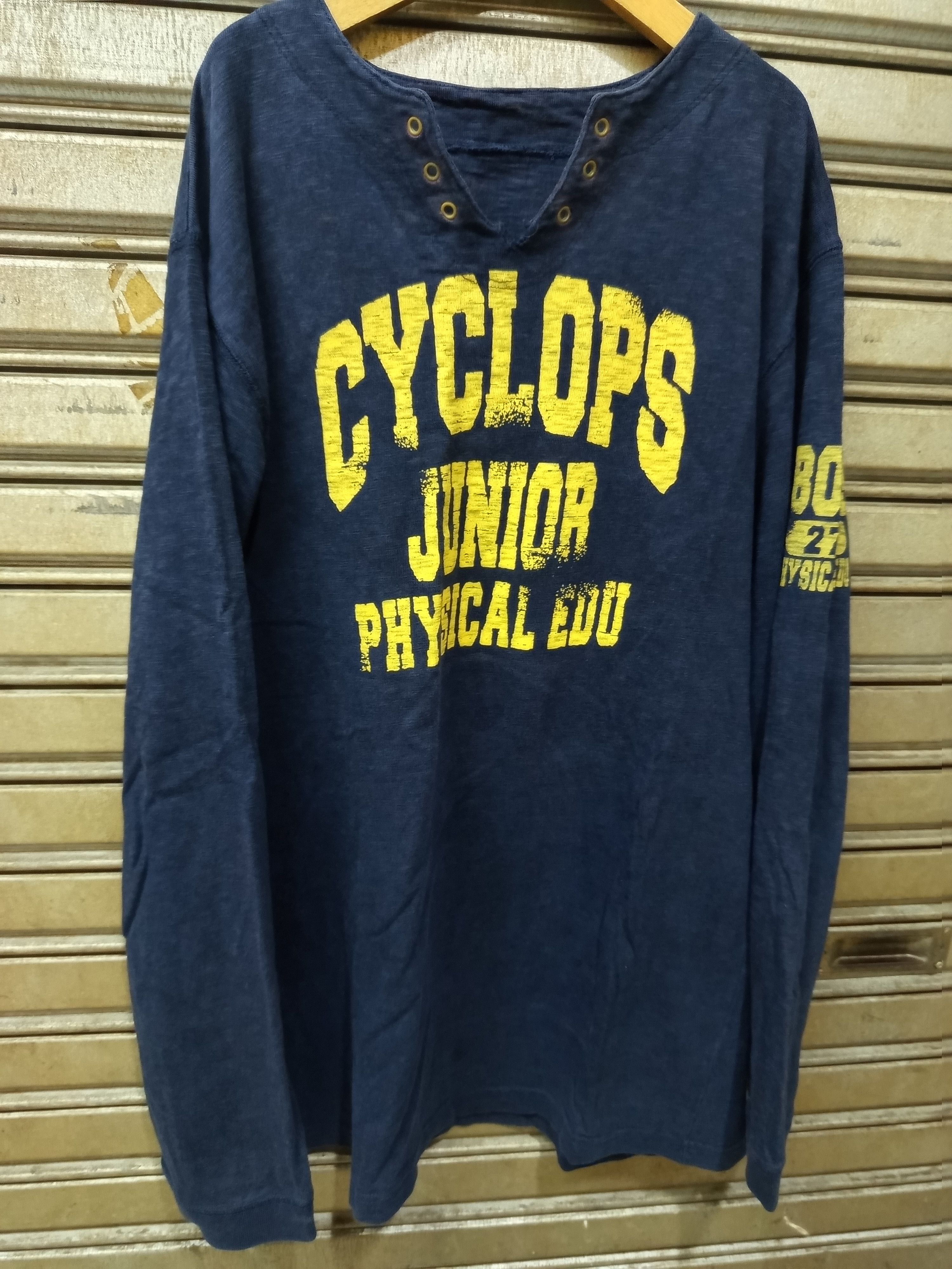 Vintage 1970s Lace Up School Gym Shirt Size US L / EU 52-54 / 3 - 4 Thumbnail