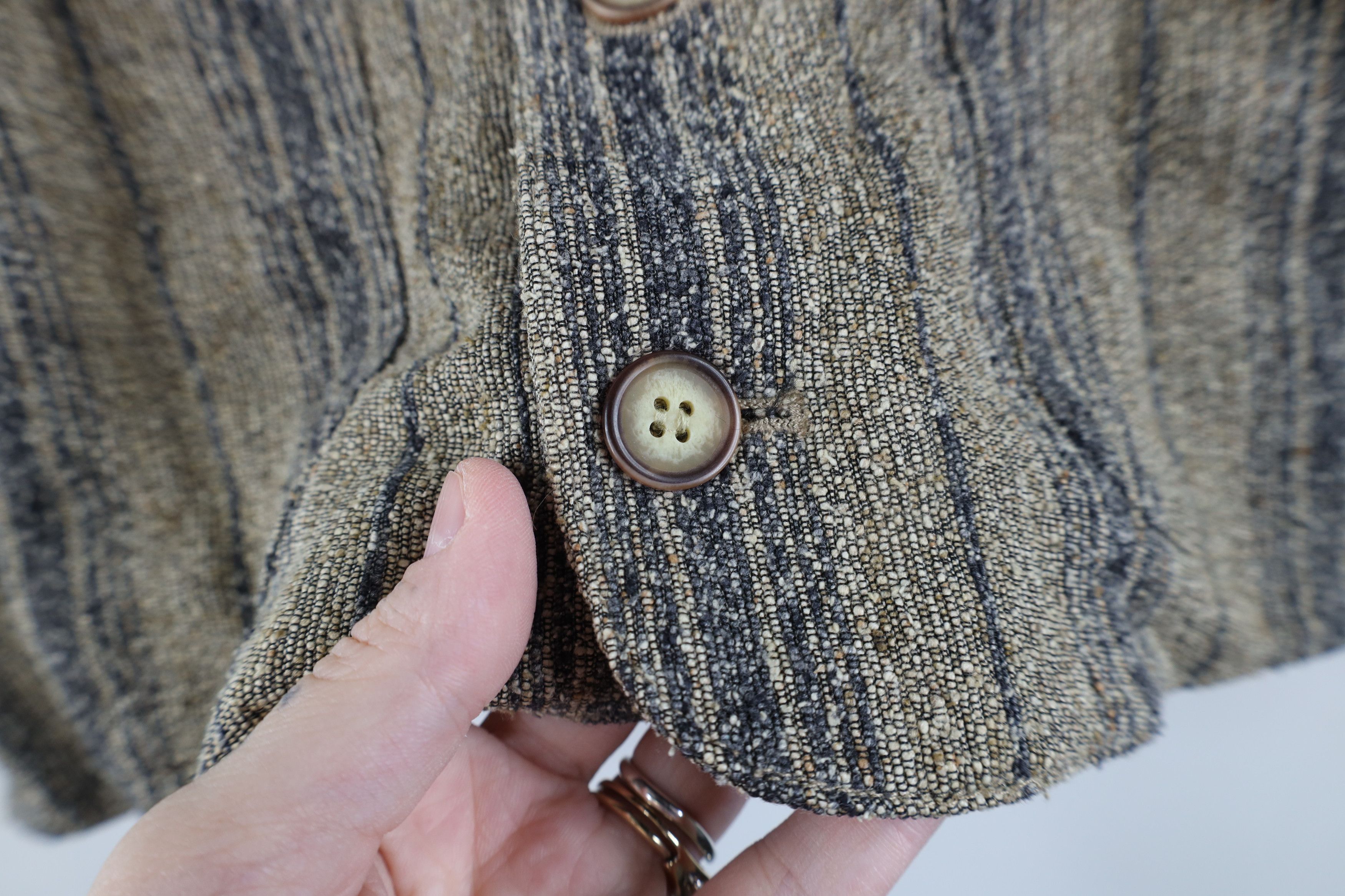 Vintage Vintage 90s Streetwear Silk Blend Tweed Button Vest Jacket Size US M / EU 48-50 / 2 - 5 Thumbnail