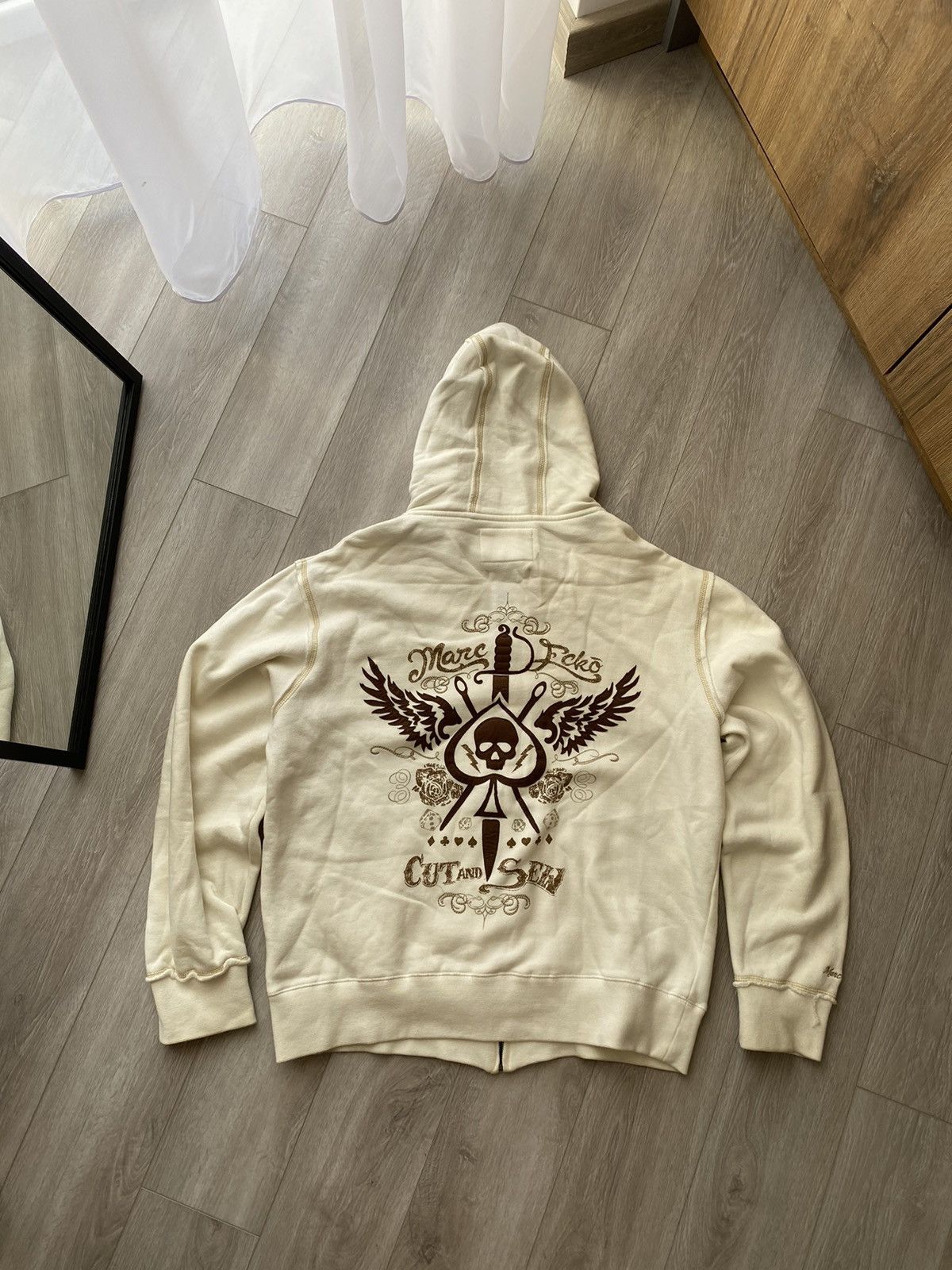 Marc Ecko Y2K Marc Ecko Cut and Sew Black Grunge Zip Up Hoodie Grailed