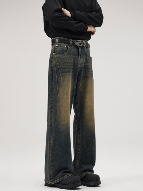 Japanese Brand Vintage high street distressed bootcut loose jeans Size US 32 / EU 48 - 1 Thumbnail