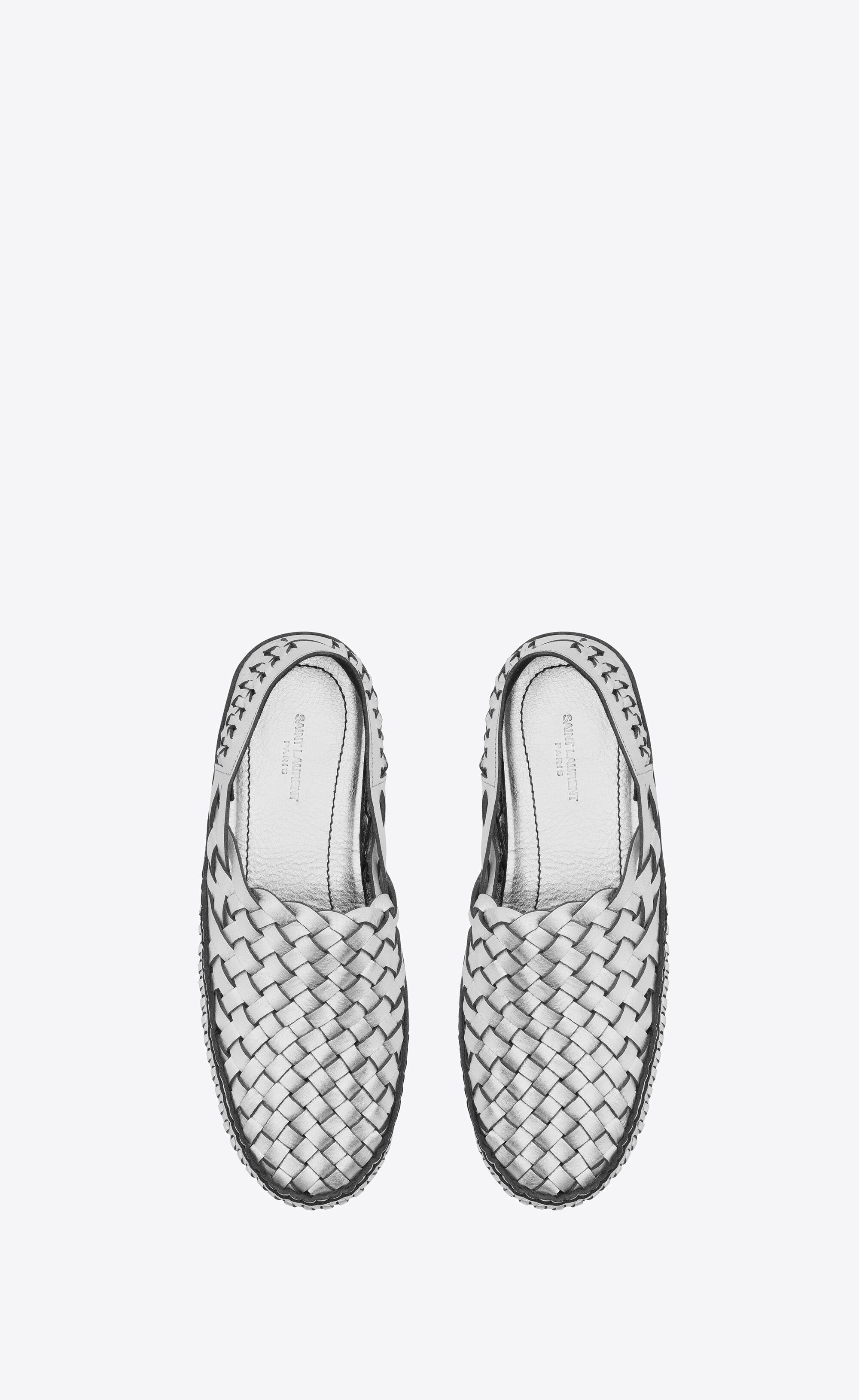 Saint Laurent Paris o1bcso1str1224 Neil Slippers In Metallized in Metallic Size US 7 / EU 40 - 3 Thumbnail