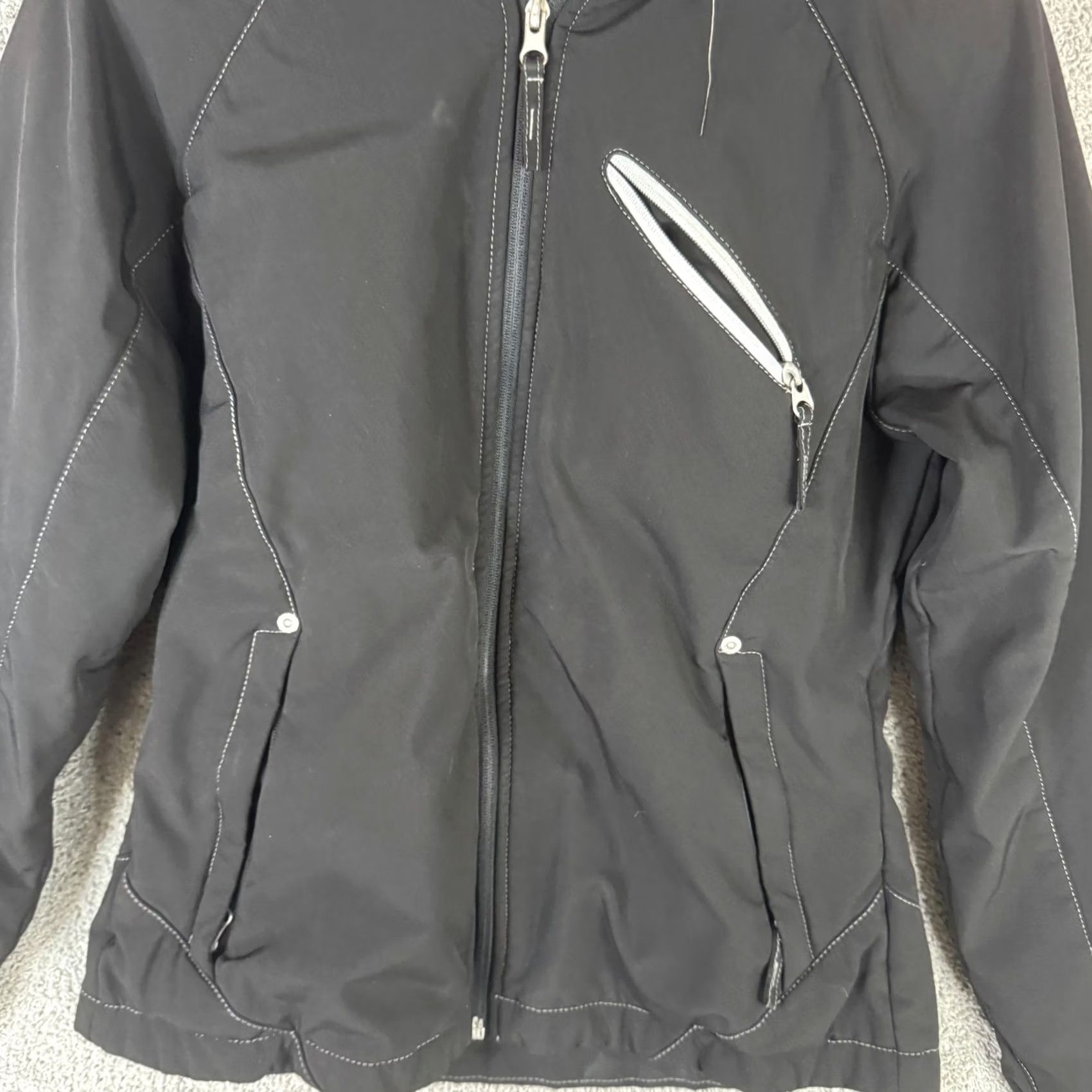 Free Country Free Country Womens Jacket Hooded Full Zip Softshell Lined Black Small Windbreaker Casual Everyday Size S / US 4 / IT 40 - 6 Thumbnail