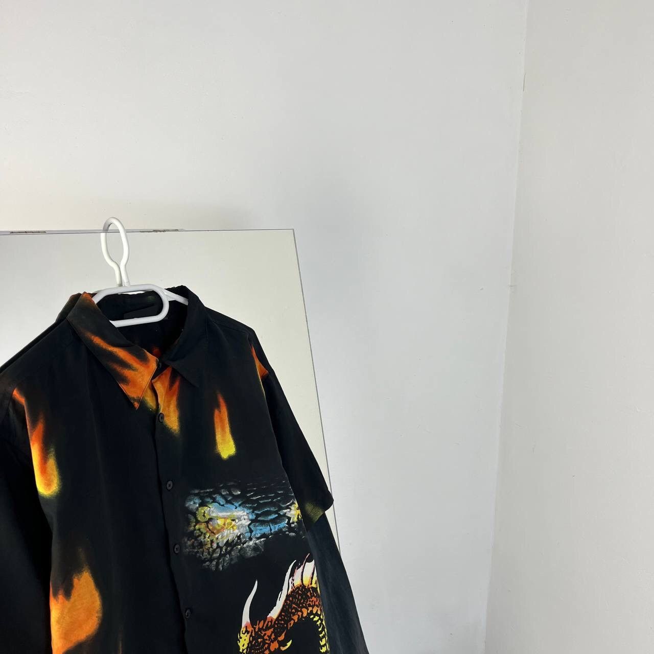Vintage Vintage Crazy Hawaiian Shirt Dragon Flames Snake Japanese Size US L / EU 52-54 / 3 - 3 Thumbnail