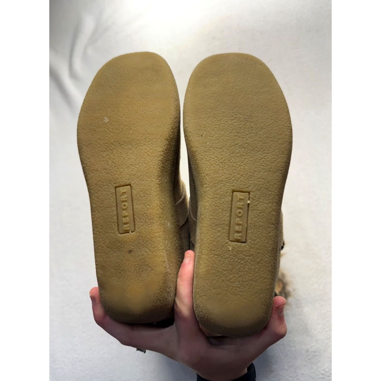 Vintage Report Tan Faux Fur-Trimmed Knee-High Wedge Boots #136B Womens 8 Bootie Tan Faux Fur Trim Knee-High Wedge Boots Report 136B Size US 8 / IT 38 - 5 Thumbnail