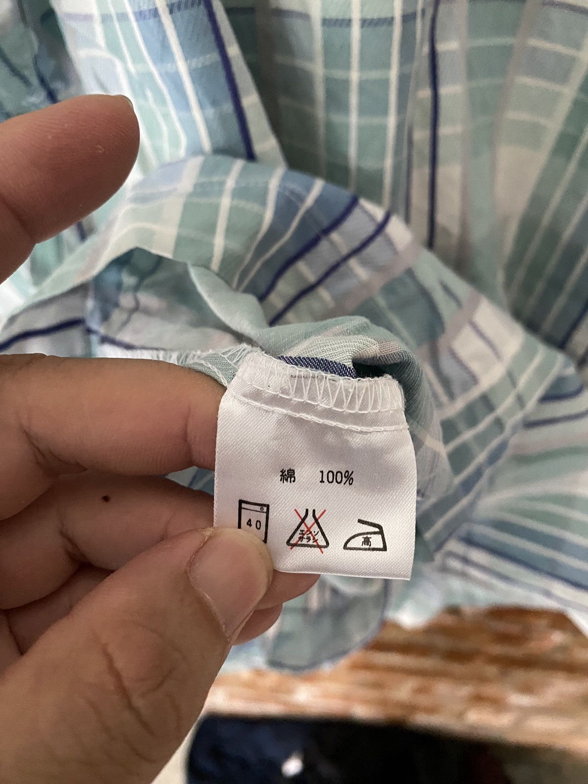 Celine 🔥1990s check stripe sleep shirt Size US L / EU 52-54 / 3 - 12 Thumbnail