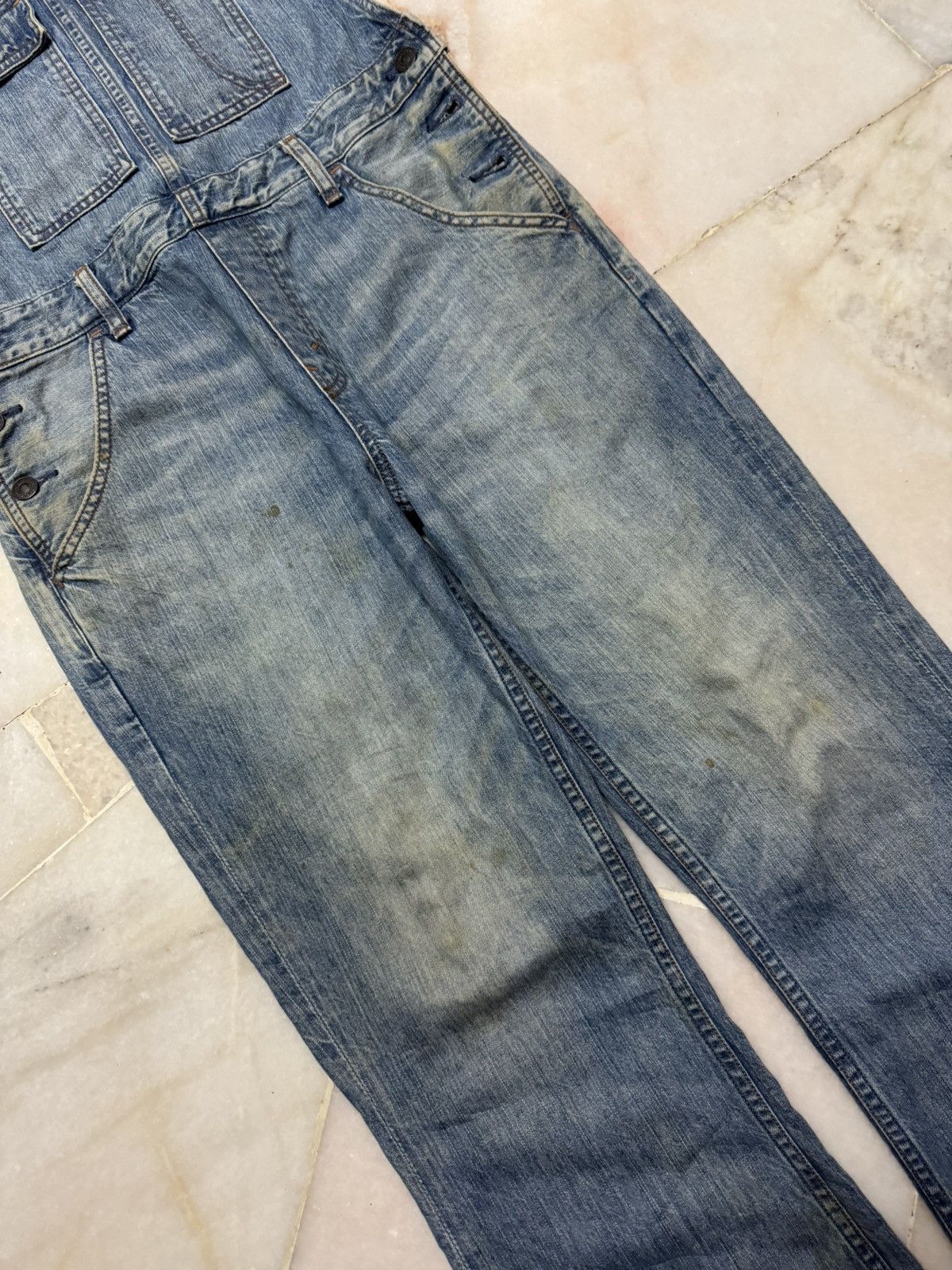 Levi's 💥FLARE💥90's LEVI'S RUSTY OVERALL RARE POCKET BOOTCUT MUDWASH Size US 30 / EU 46 - 4 Thumbnail