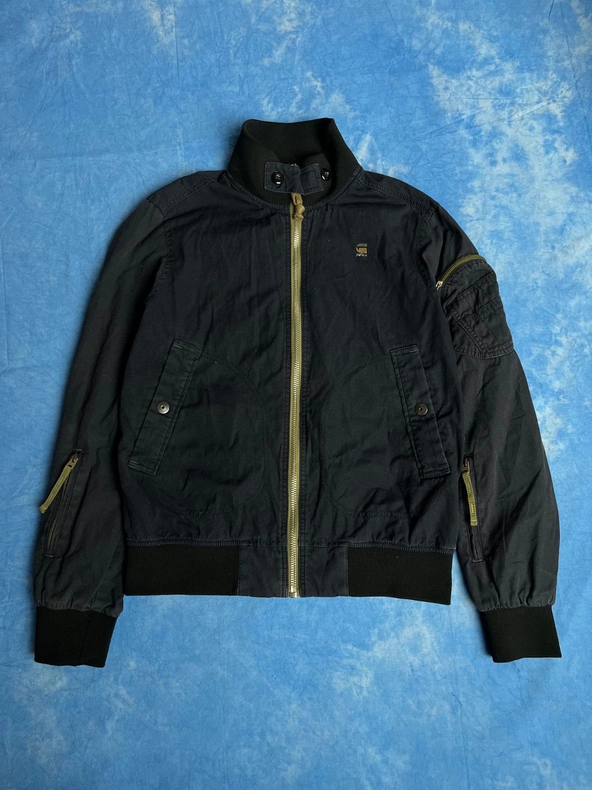 G-Star Vintage 00s G-Star Raw Bolt Zip Bomber Light Jacket y2k Size US S / EU 44-46 / 1 - 1 Thumbnail