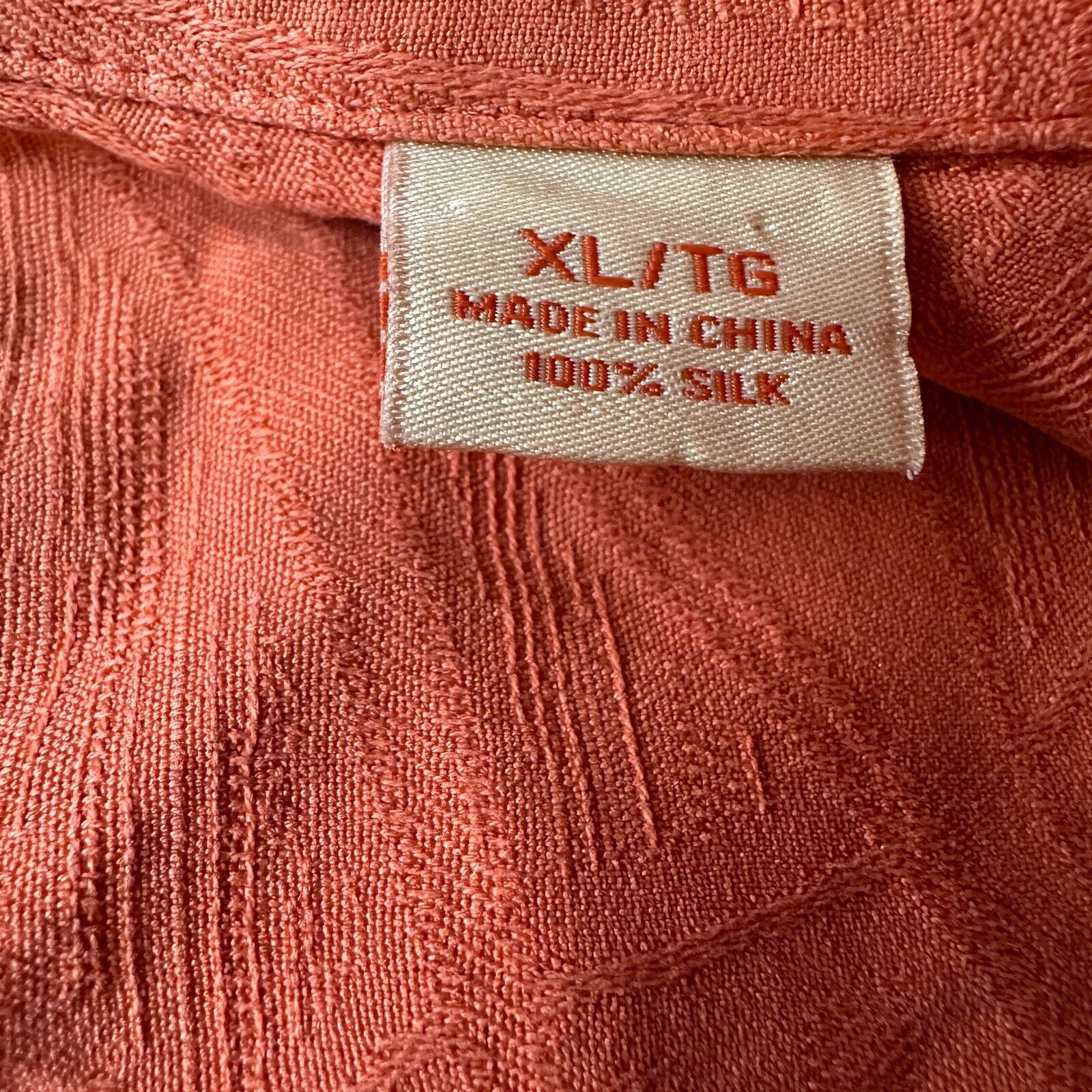 Tommy Bahama Tommy Bahama Shirt Men's XL Coral 100% Silk Short Sleeve Size US XL / EU 56 / 4 - 7 Thumbnail