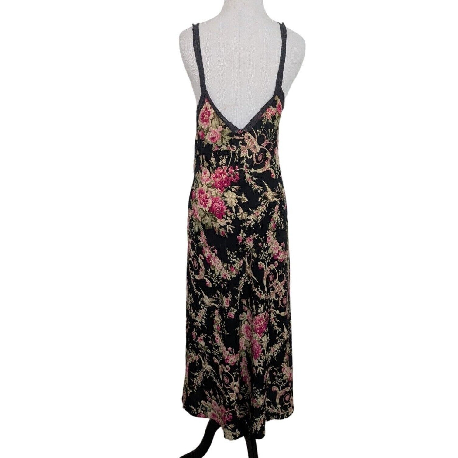 Oscar De La Renta Vintage Oscar De La Renta Nightgown Womens Small Black Flora Size S / US 4 / IT 40 - 7 Thumbnail
