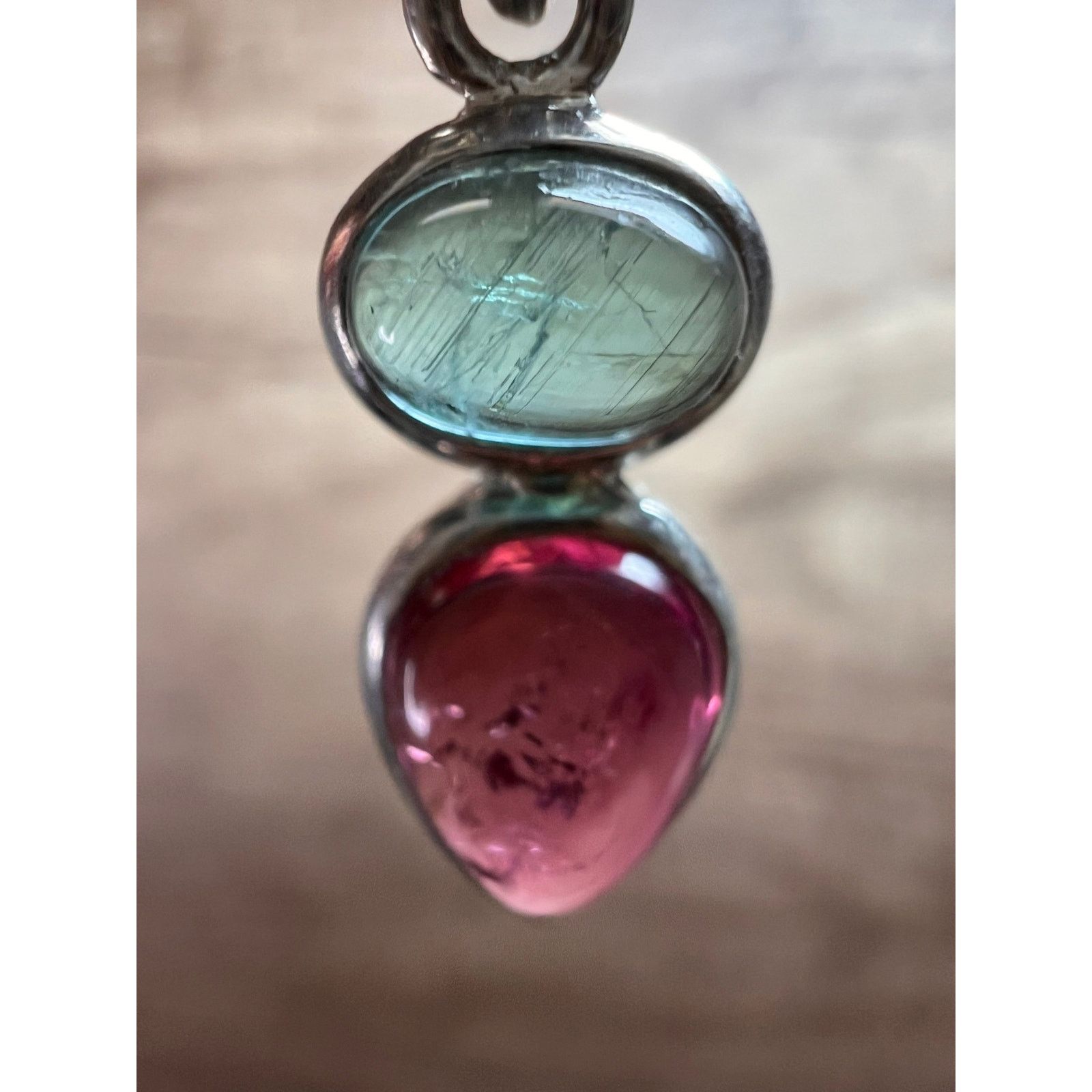 Other NEW indicolite and pink tourmaline 925 pendant 2.08 grams Size ONE SIZE - 7 Thumbnail