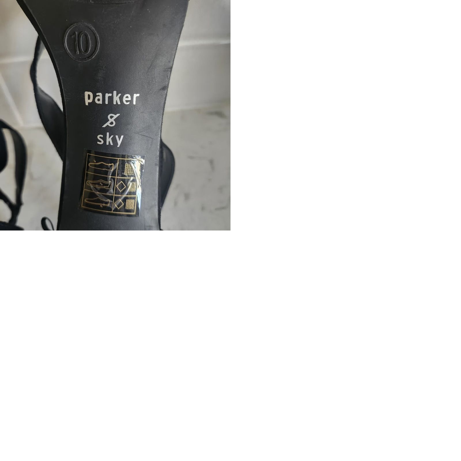 Parker VINTAGE Parker & Sky Women’s Black Strappy Heels Open Toe Ankle Strap Dressy Size 10 Size L / US 10 / IT 46 - 10 Thumbnail