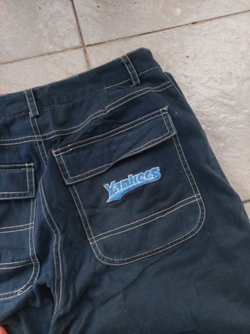 New York Yankees MLB X NEW YORK YANKEES BAGGY PANTS Y2K STREETWEAR Size US 33 - 3 Thumbnail