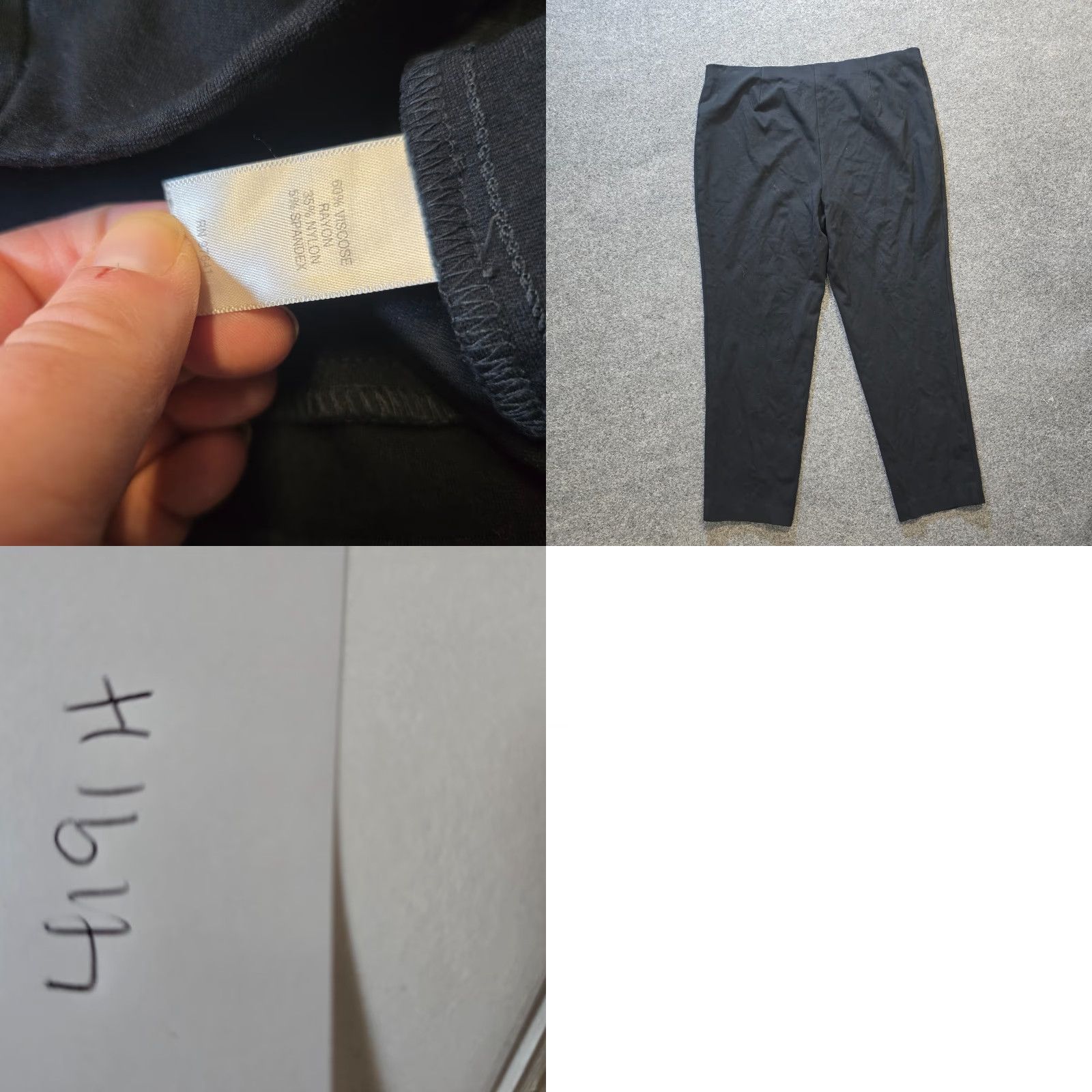 J. Jill J. Jill Pants Womens Large Black Ponte Slim Leg Stretchy Capsule Minimal Pants Size 36" / US 14 / IT 50 - 8 Thumbnail