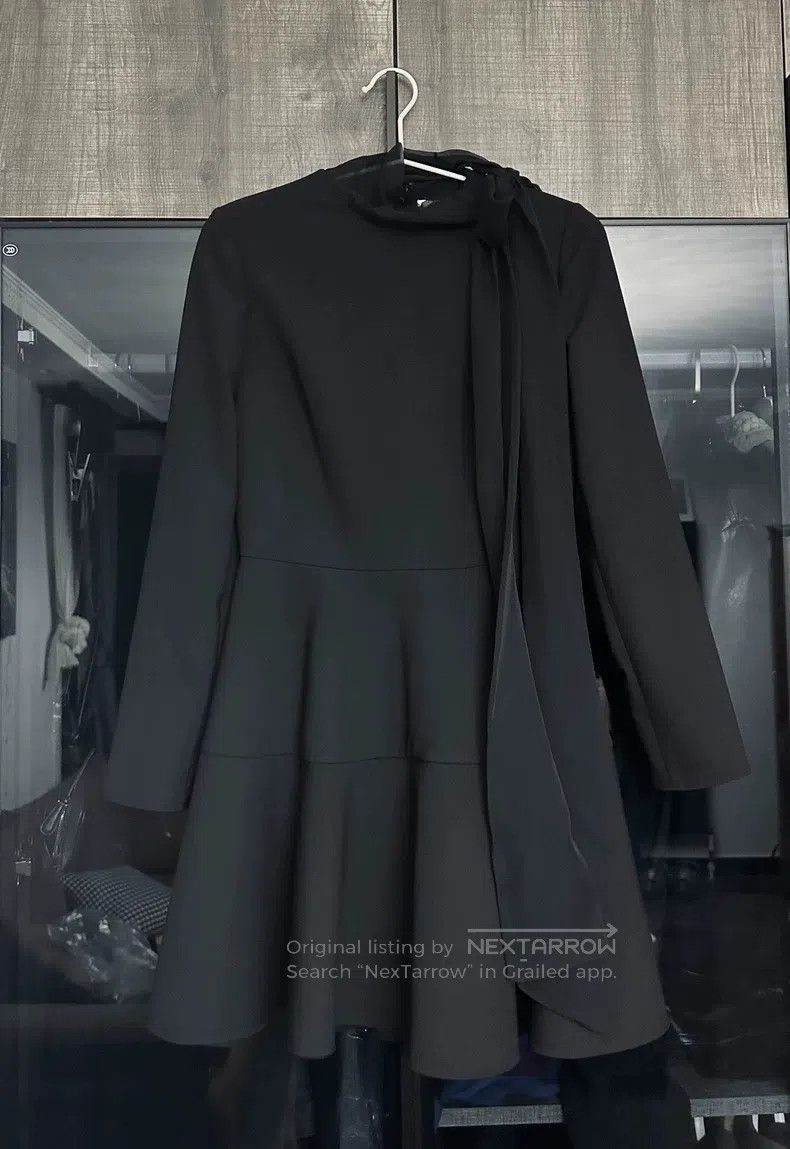 Valentino Valentino Wool pleated silk streamer dress Size S / US 4 / IT 40 - 1 Thumbnail