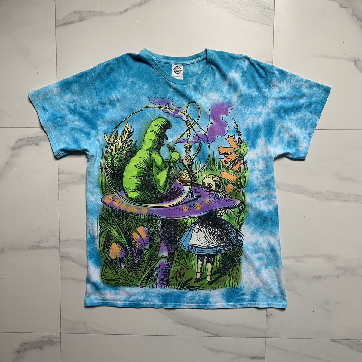 Liquid Blue Alice In Wonderland Full Print Tie-Dye T-Shirt Size US L / EU 52-54 / 3 - 2 Thumbnail
