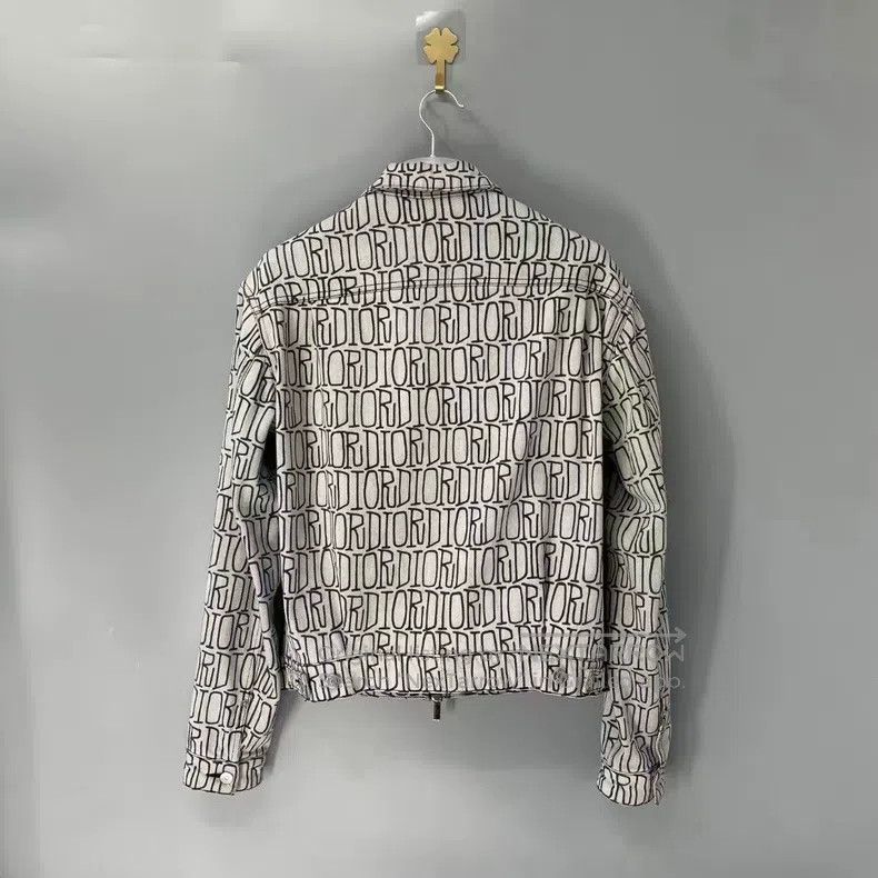 Dior Dior Full-print logo zipper denim jacket Size US M / EU 48-50 / 2 - 2 Thumbnail