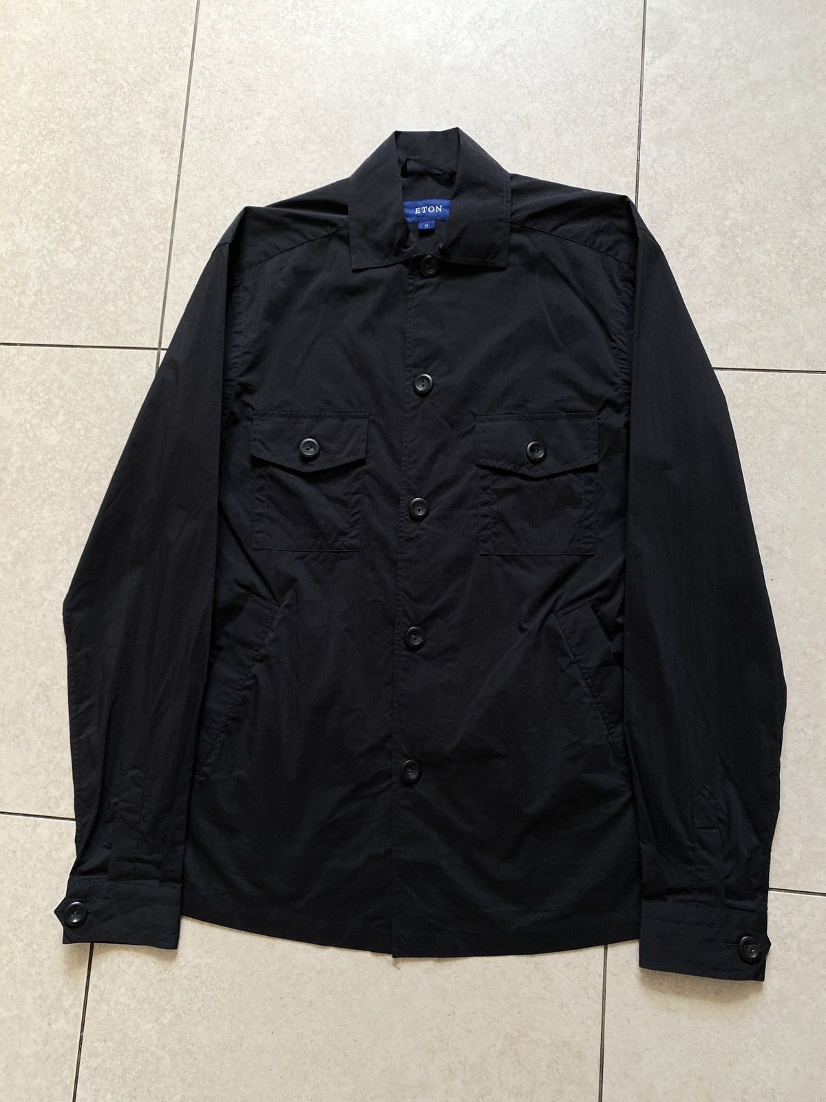 Eton Eton Cotton/Nylon Overshirt Jacket black shirt Size US XS / EU 42 / 0 - 1 Thumbnail