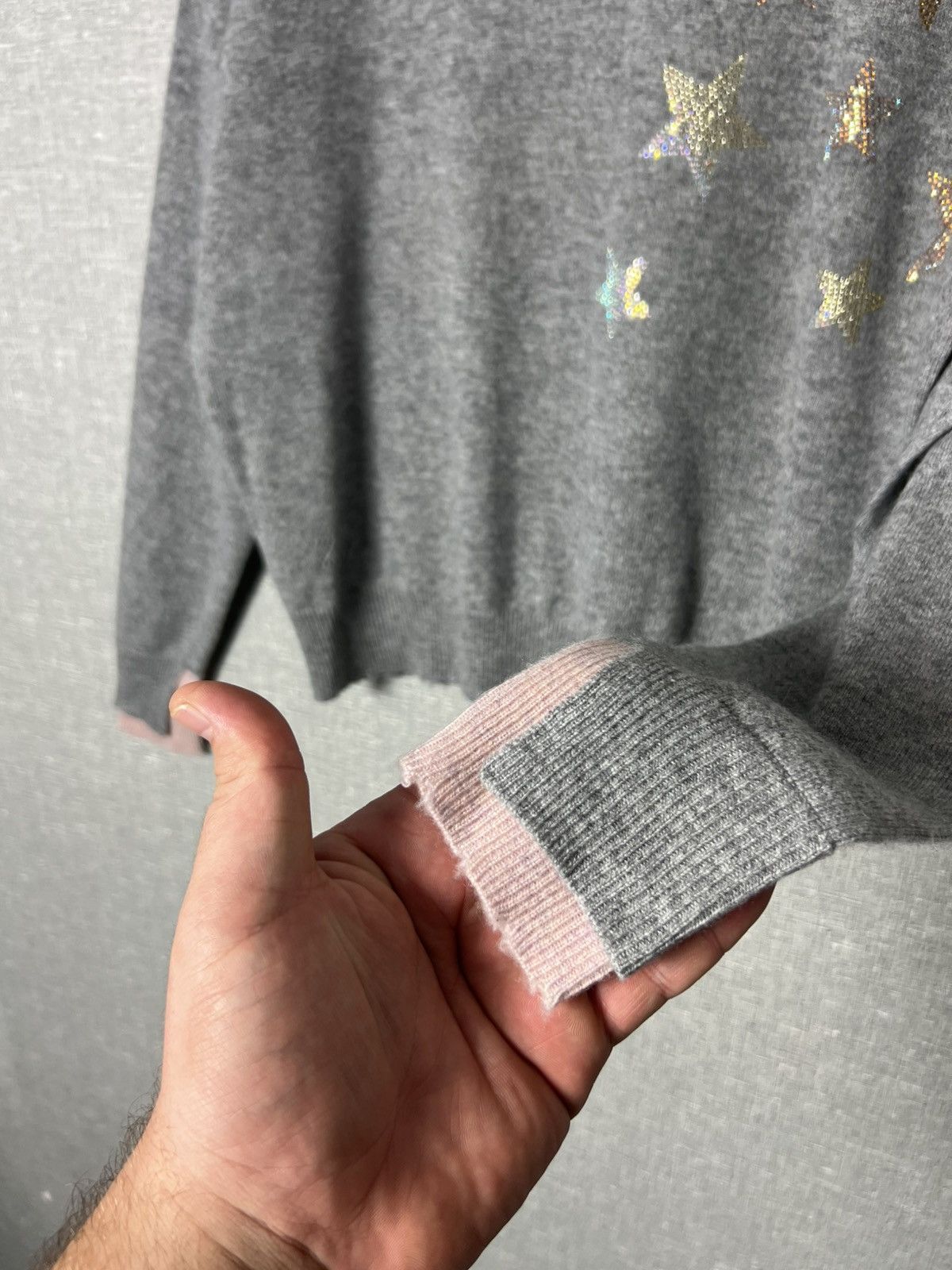 Zadig & Voltaire Zadig & Voltaire Gaby Strass Stars Cashmere Studded Sweater Size XS / US 0-2 / IT 36-38 - 8 Thumbnail
