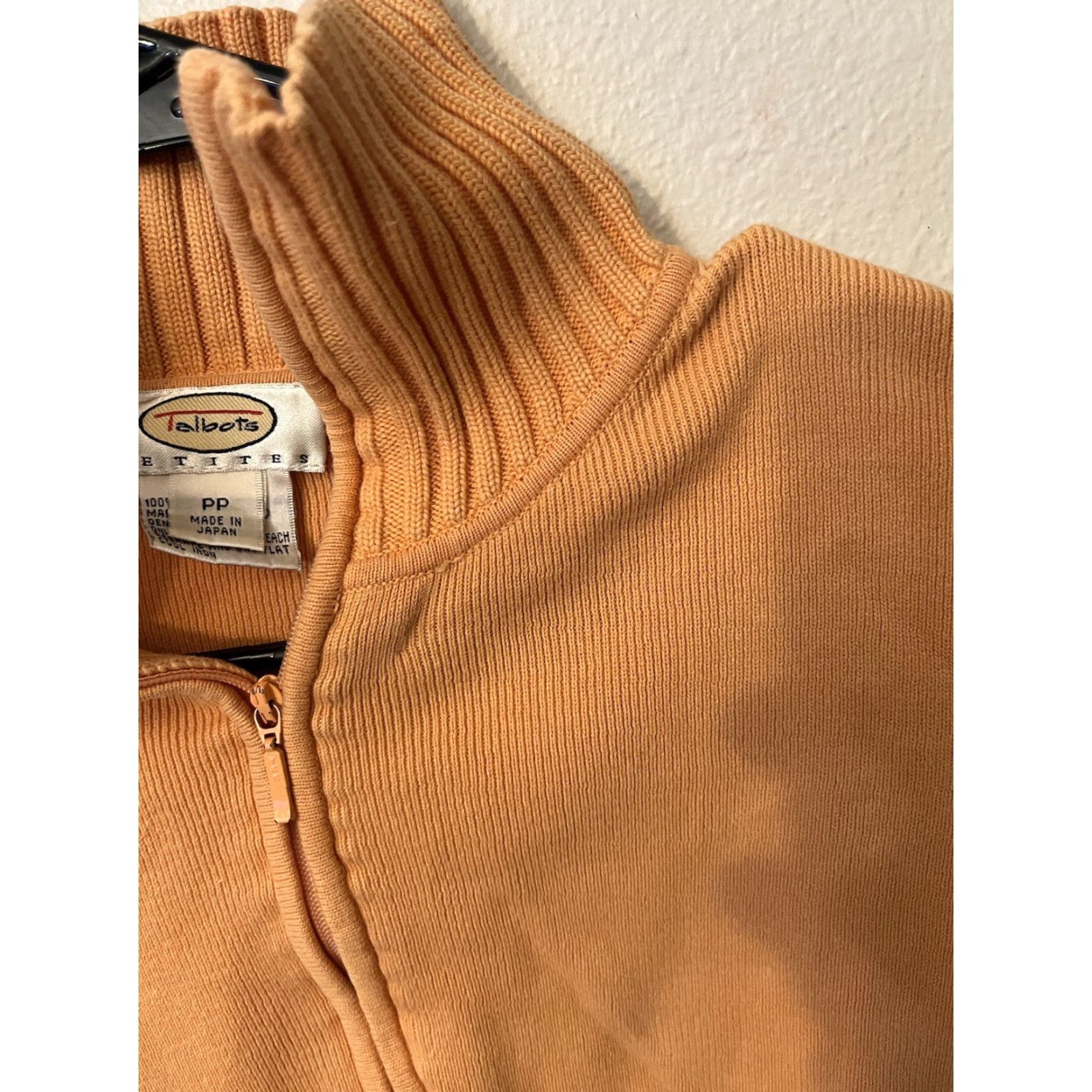 Talbots Talbots Pullover Shirt Orange Women PP 1/4 Zip Corduroy Petite Vintage Women’s Size XXS / US 00 / IT 34 - 2 Thumbnail