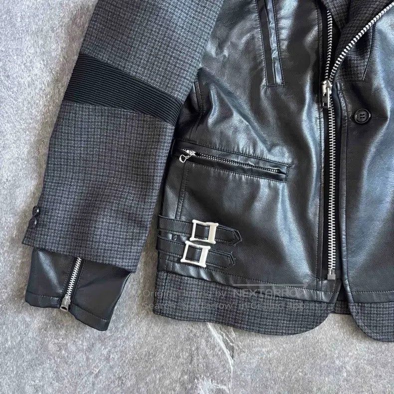 Junya Watanabe Junya Watanabe Deconstructed patched leather wool jacket Size US L / EU 52-54 / 3 - 5 Thumbnail