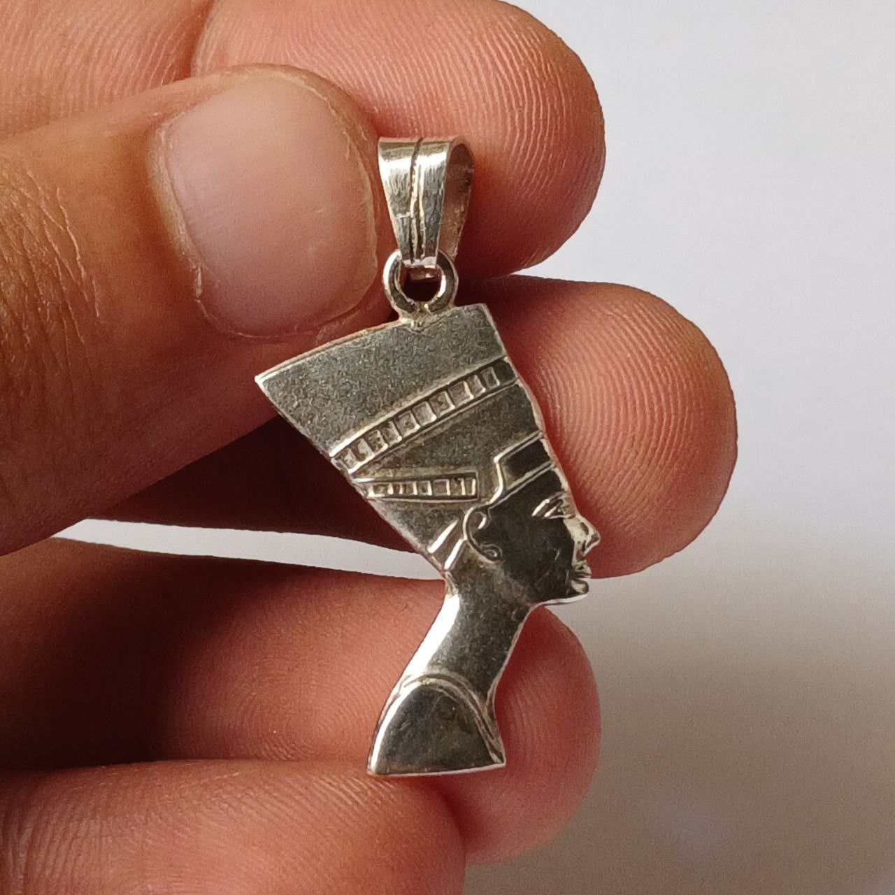 Handmade silver 900 pendant of Queen Nefertiti – handcrafted Egyptian Size ONE SIZE - 1 Thumbnail