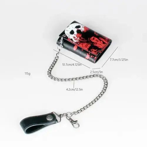 Other PU Leather Horror Trifold Wallet Size ONE SIZE - 4 Thumbnail