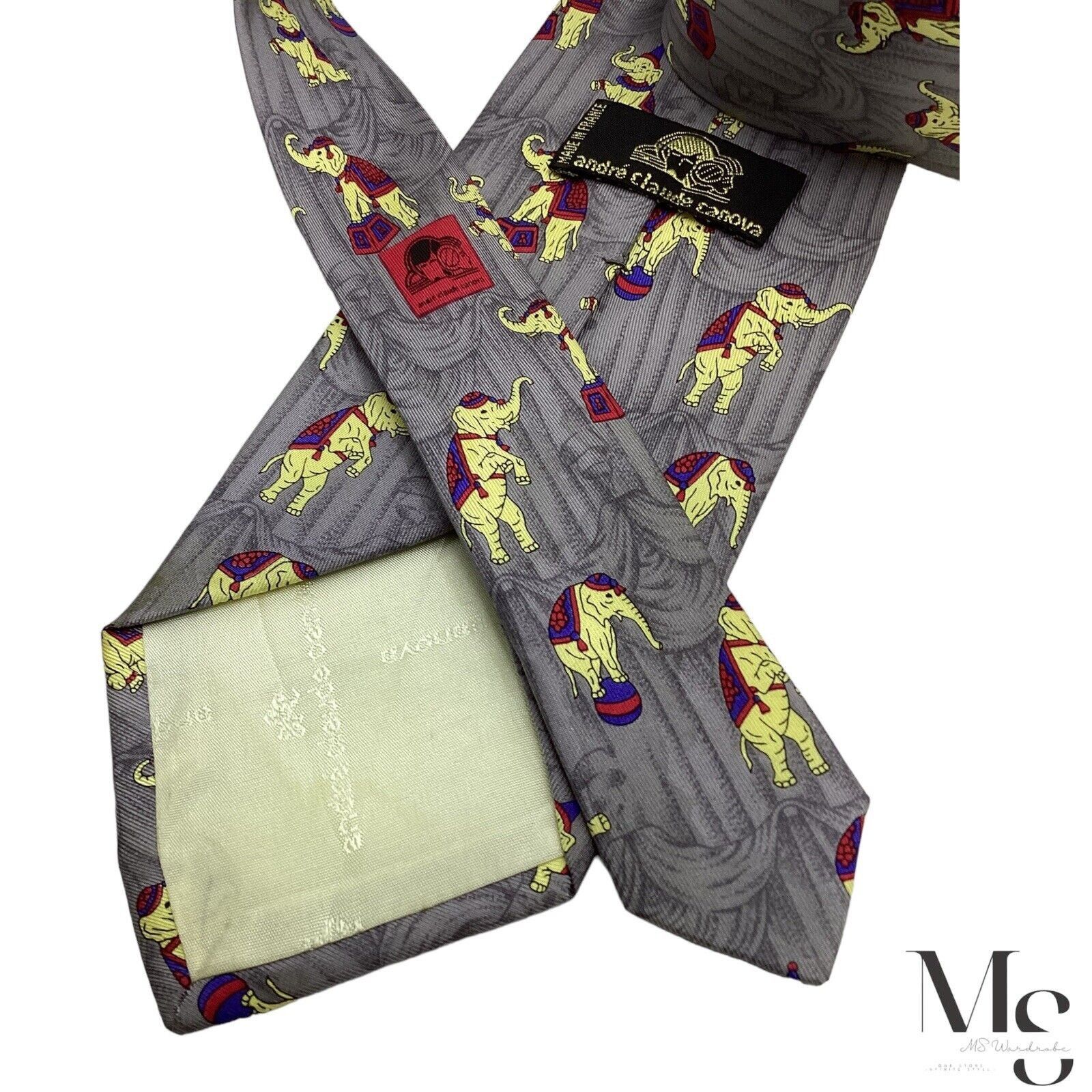 Other ANDRÉ CLAUDE CANOVA Circus Collection Print Silk Tie Made In Size ONE SIZE - 5 Thumbnail