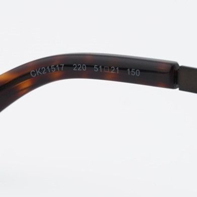 Calvin Klein Calvin Klein CK21517 220 Eyeglasses Brown Havana 51mm Square Size ONE SIZE - 9 Thumbnail