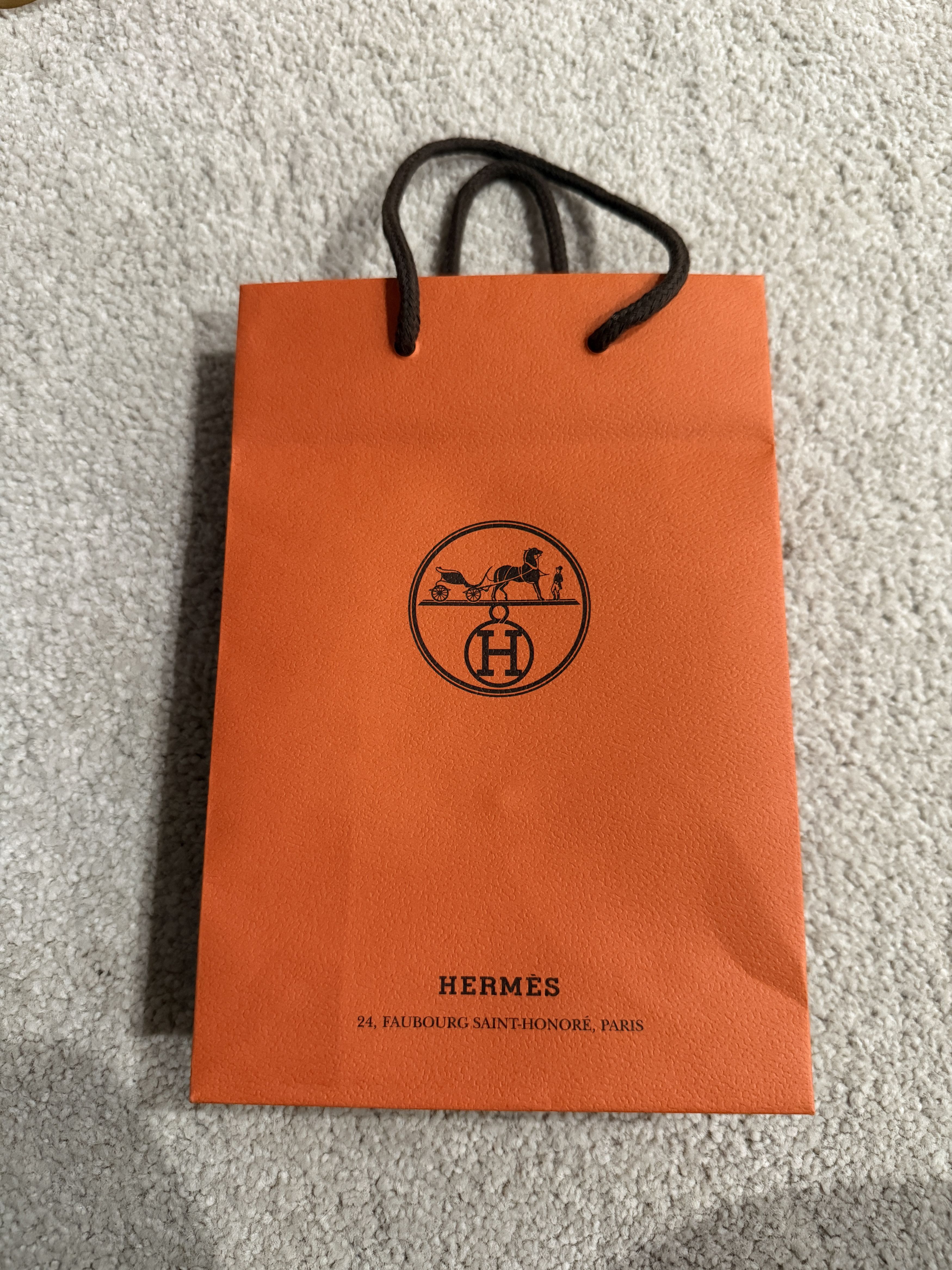 Hermes Authentic Hermes Orange Gift Paper Shopping Bag - Small Size ONE SIZE - 1 Thumbnail