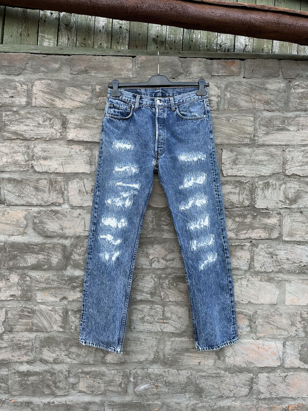 Levi's × Vintage 1970s Levi’s Women’s Distressed Hippy Jeans Pants Size 28" / US 6 / IT 42 - 1 Thumbnail