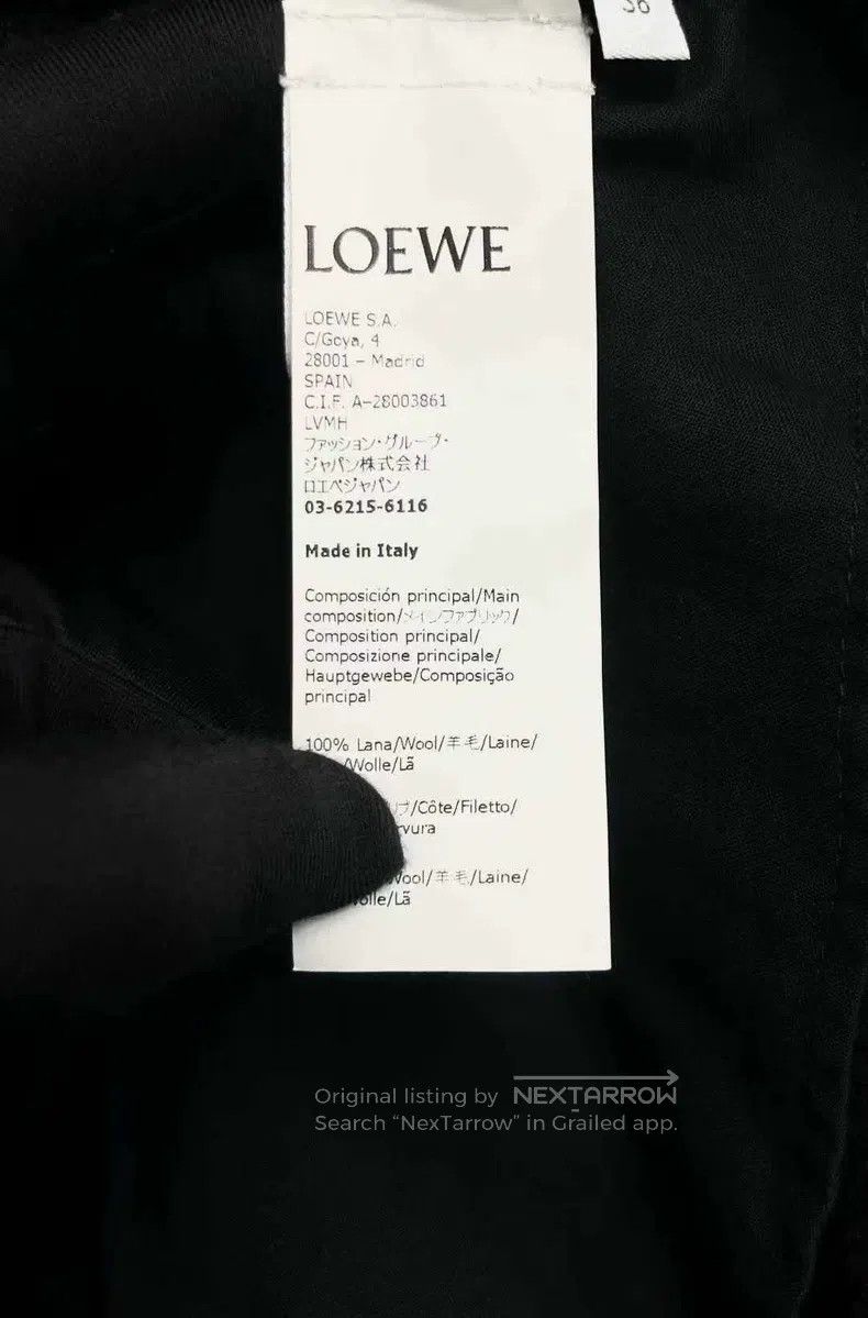 Loewe Loewe Black Oversized Classic Embroidered Logo Pure Wool K Size US 36 / EU 52 - 4 Thumbnail