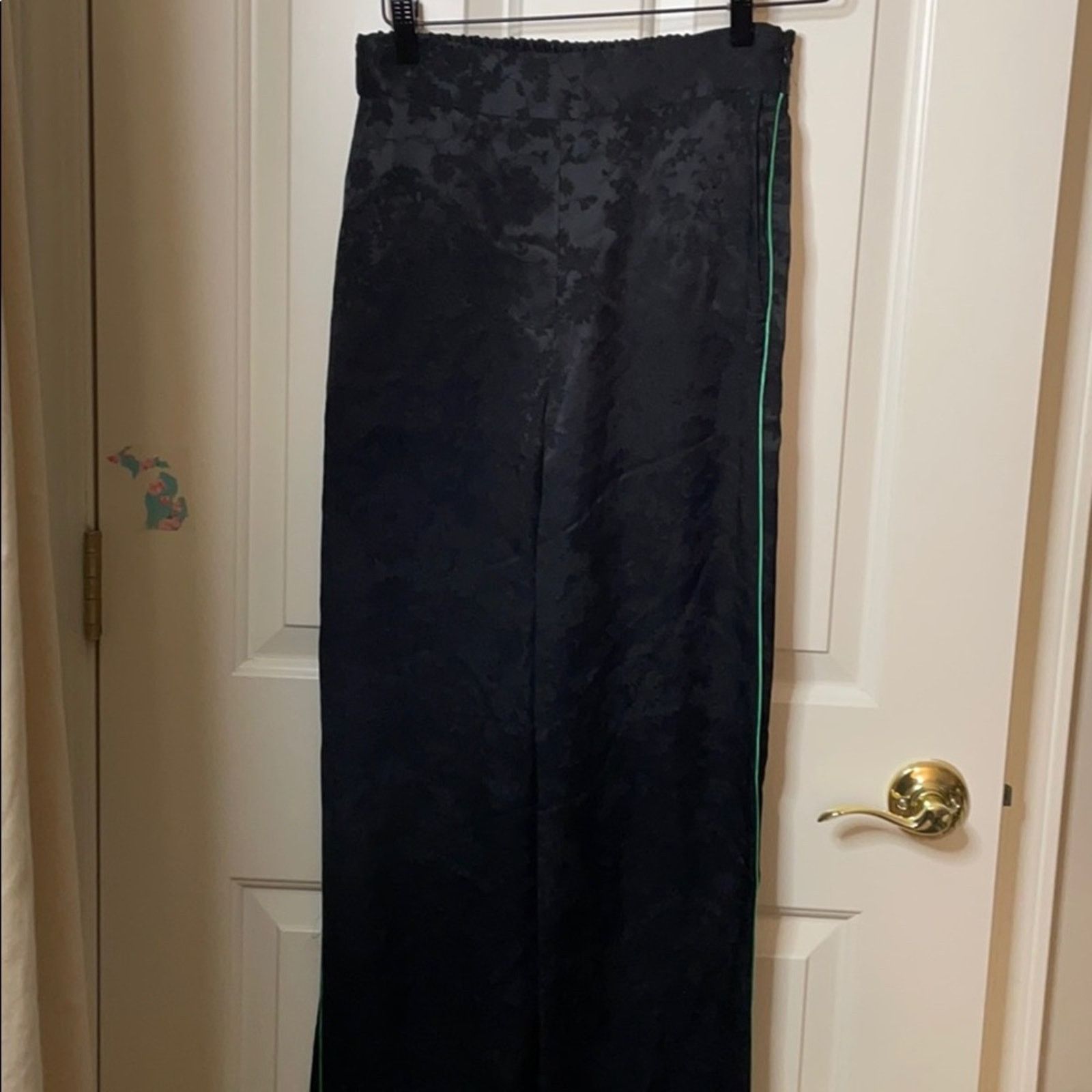 Maje Pasito Black Pants floral pants size 2 NWT
