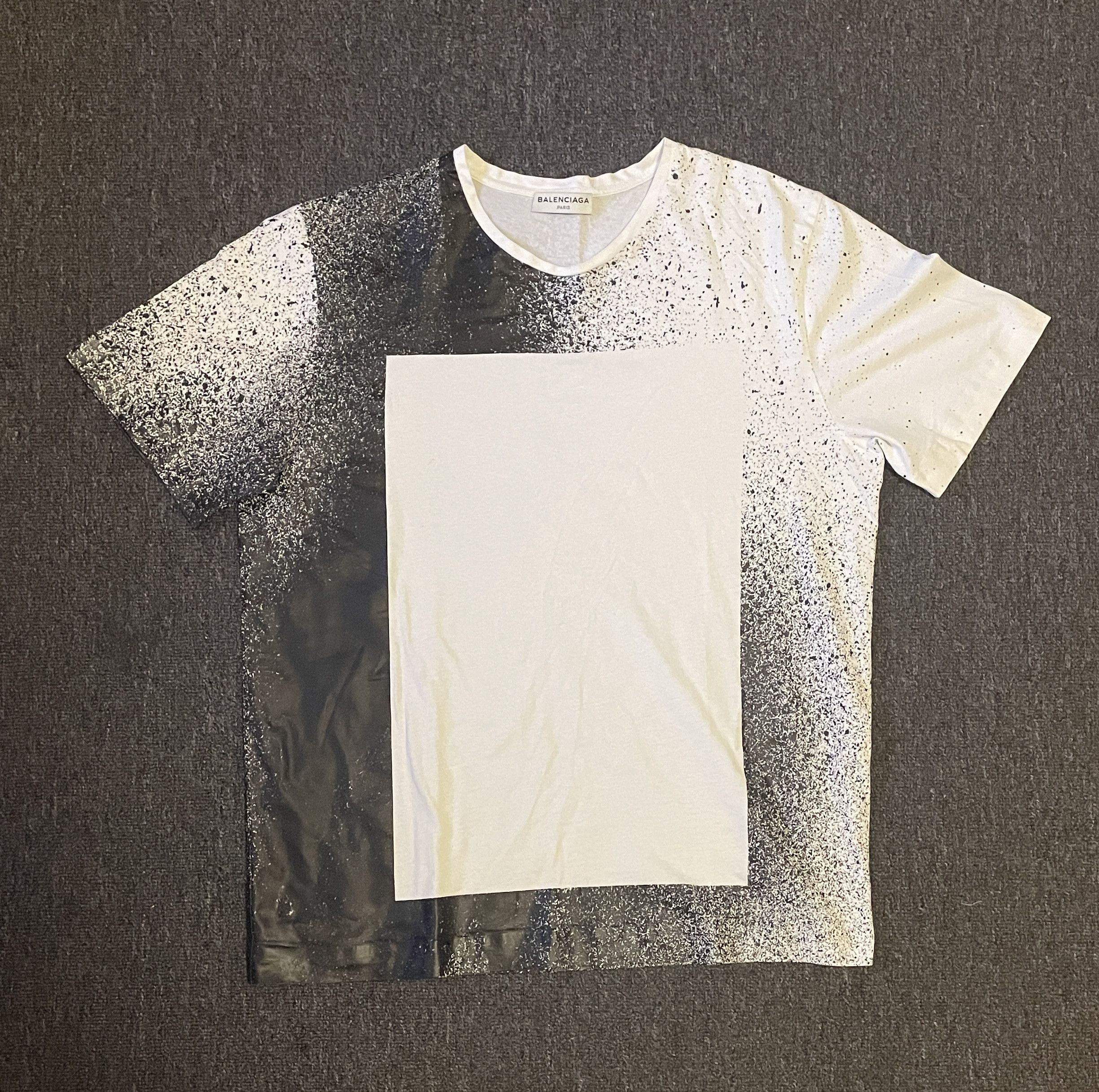 Balenciaga Balenciaga wihte t-shirt black Splash paint size L 