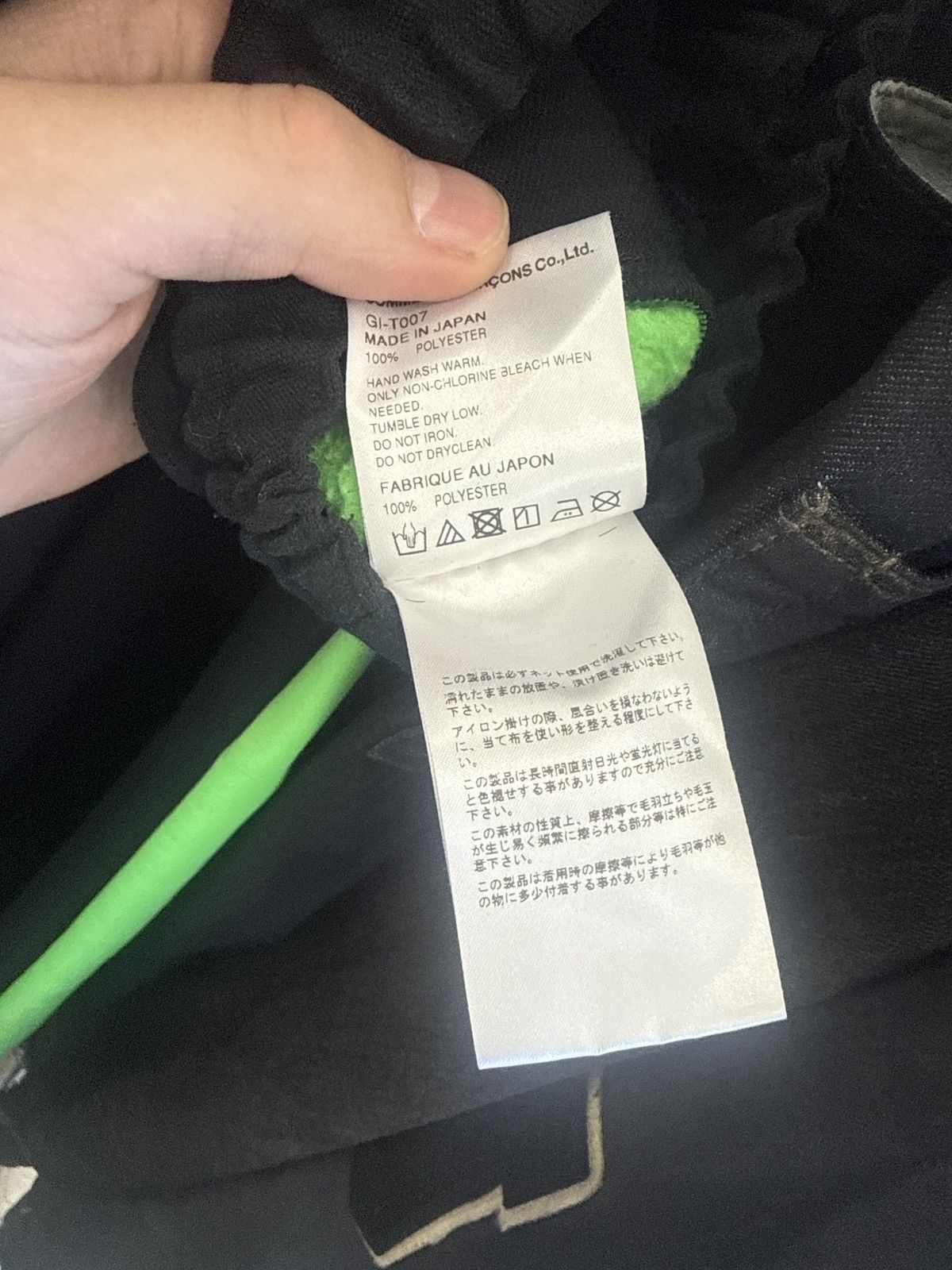 Comme des Garcons Comme des Garçons SS22 Cropped Pants in Black / Green Size US 30 / EU 46 - 3 Thumbnail