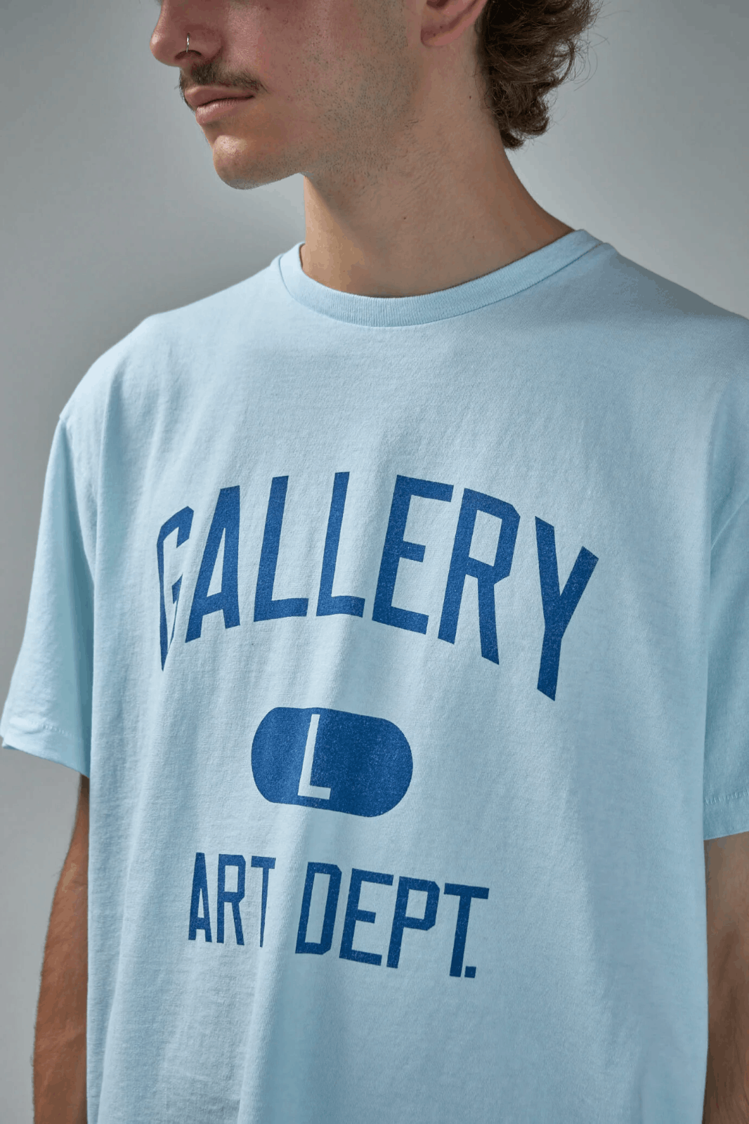 Gallery Dept. Gallery Dept Art Dept Baby Blue & Navy Department Tee - M Size US M / EU 48-50 / 2 - 2 Thumbnail
