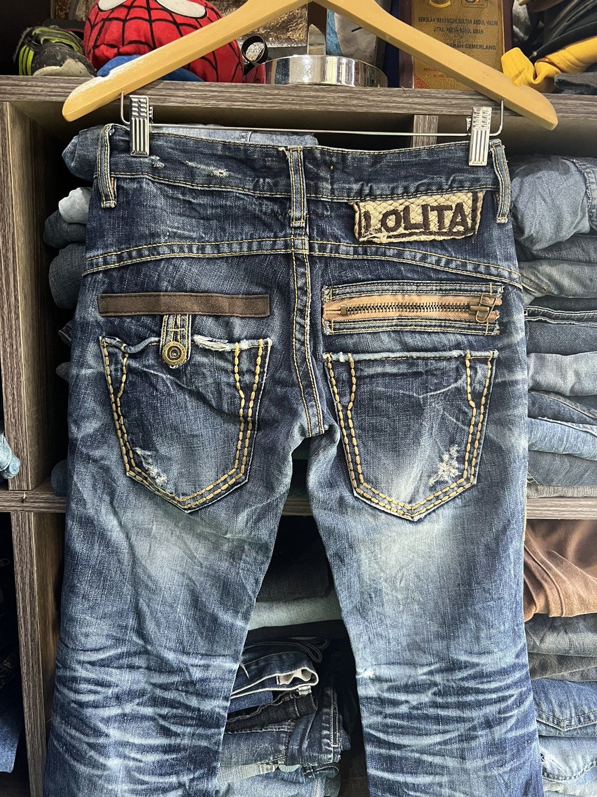 Other 🔥Rare Lolita Jeans Flared Distressed Denim Size 29" - 11 Thumbnail