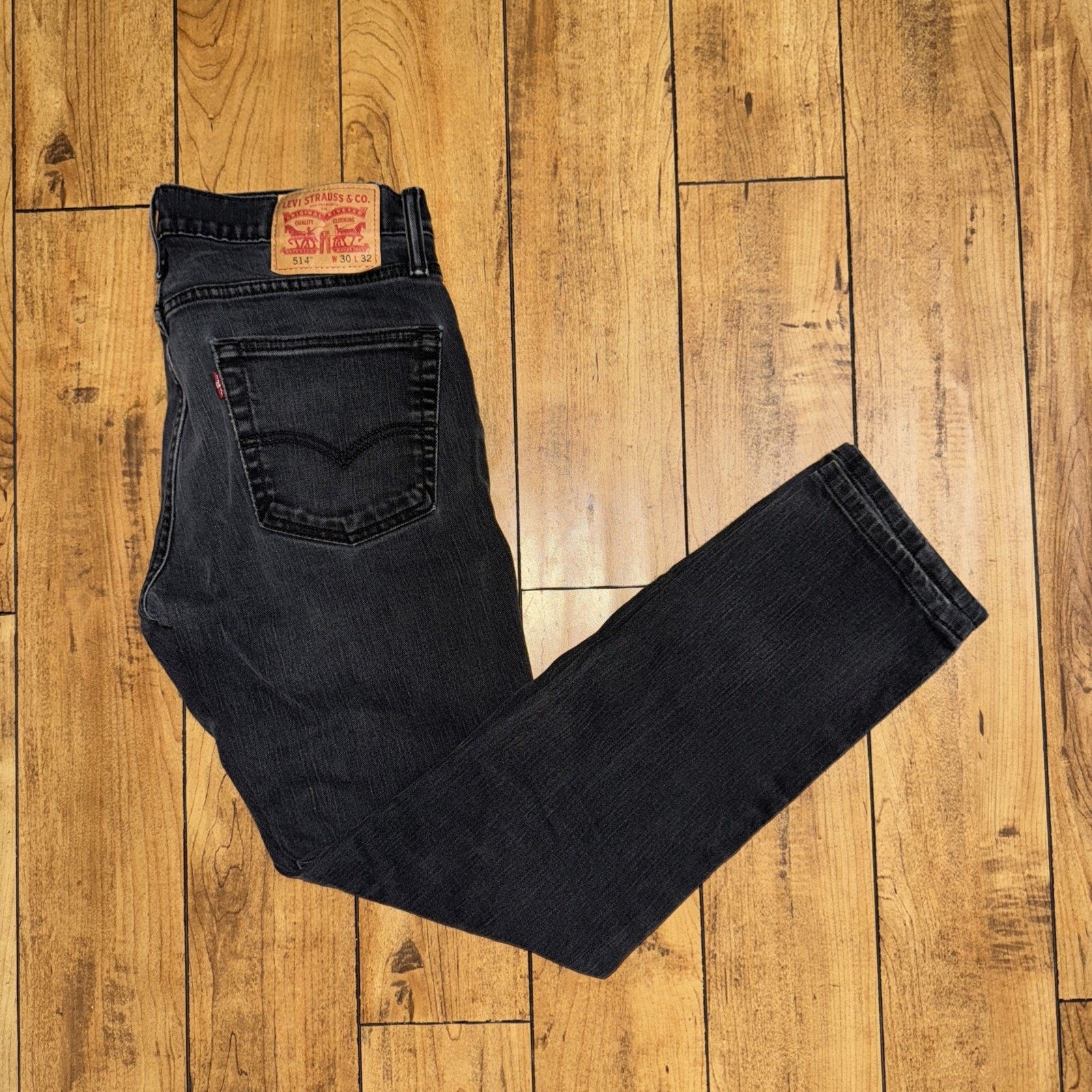 Levi's Levi’s 514 Black Denim Jeans 30x30 Measured Size US 30 / EU 46 - 1 Thumbnail